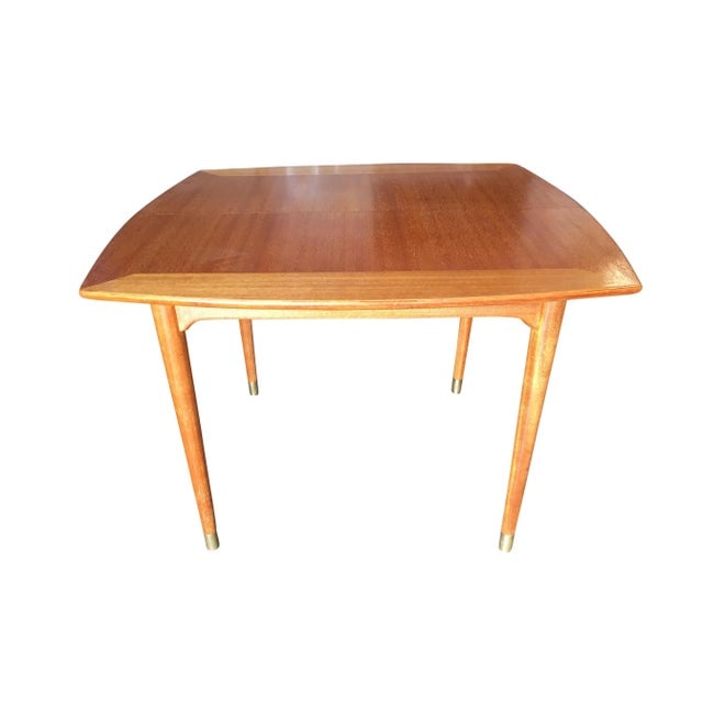 1950s Brown Saltman Mahogany Extendable Dining Table by John Keal - 3