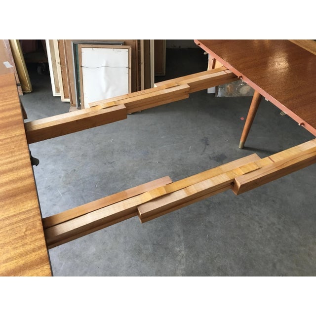 1950s Brown Saltman Mahogany Extendable Dining Table by John Keal - 6