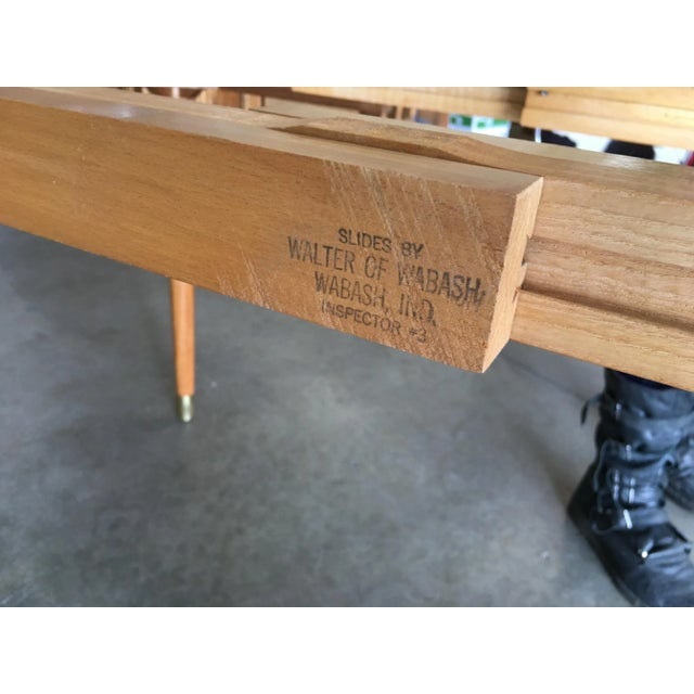 1950s Brown Saltman Mahogany Extendable Dining Table by John Keal - 7