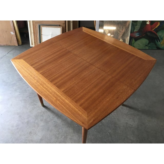 1950s Brown Saltman Mahogany Extendable Dining Table by John Keal - 9