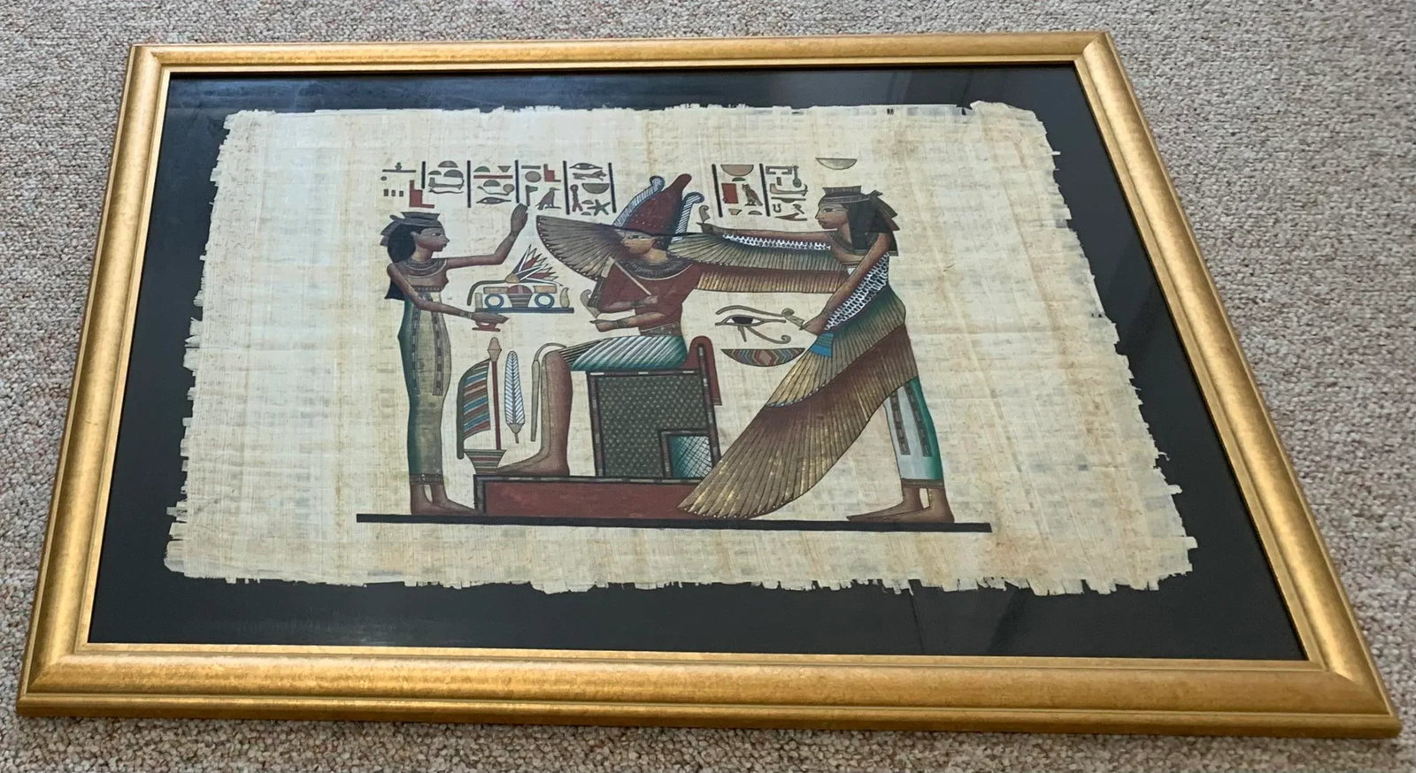 Vintage Egyptian Papyrus Painting - 4