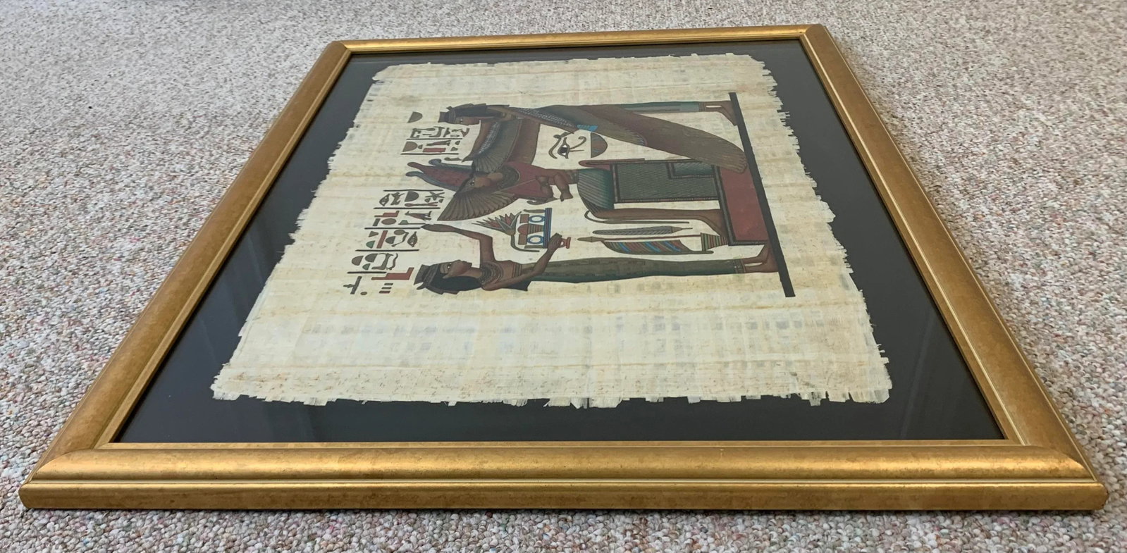 Vintage Egyptian Papyrus Painting - 6