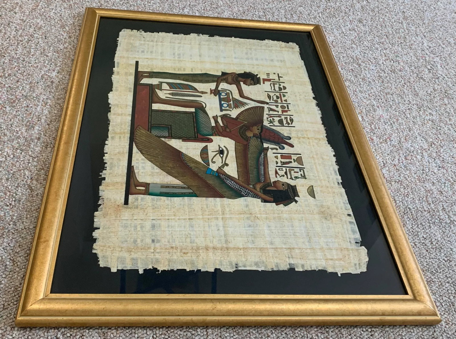 Vintage Egyptian Papyrus Painting - 8