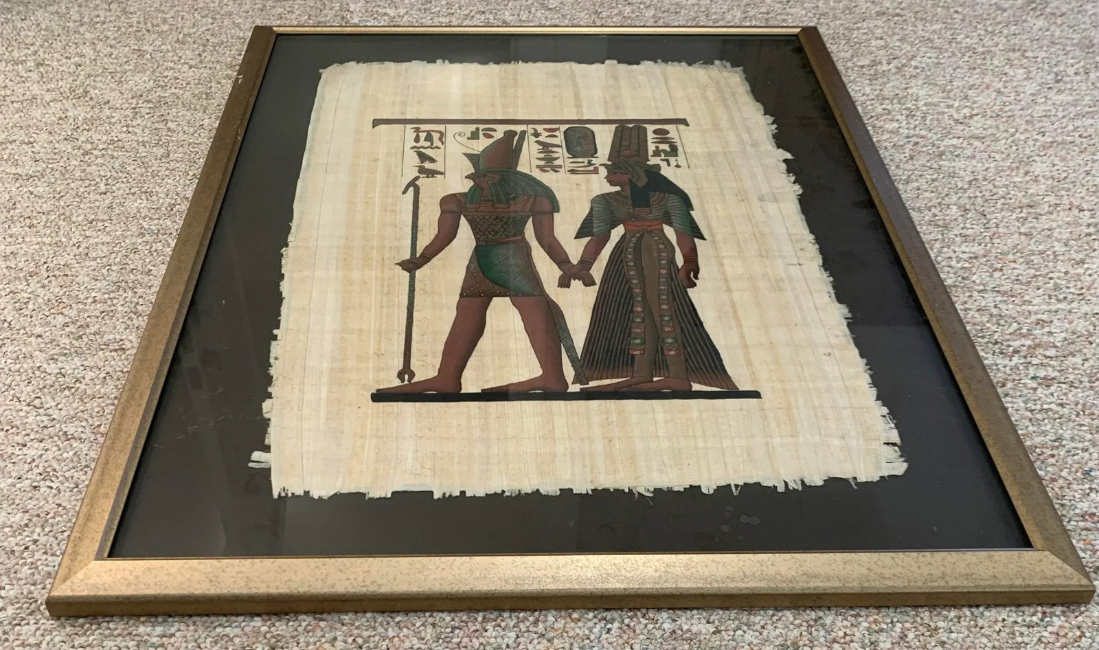 Vintage Egyptian Papyrus Painting - 5