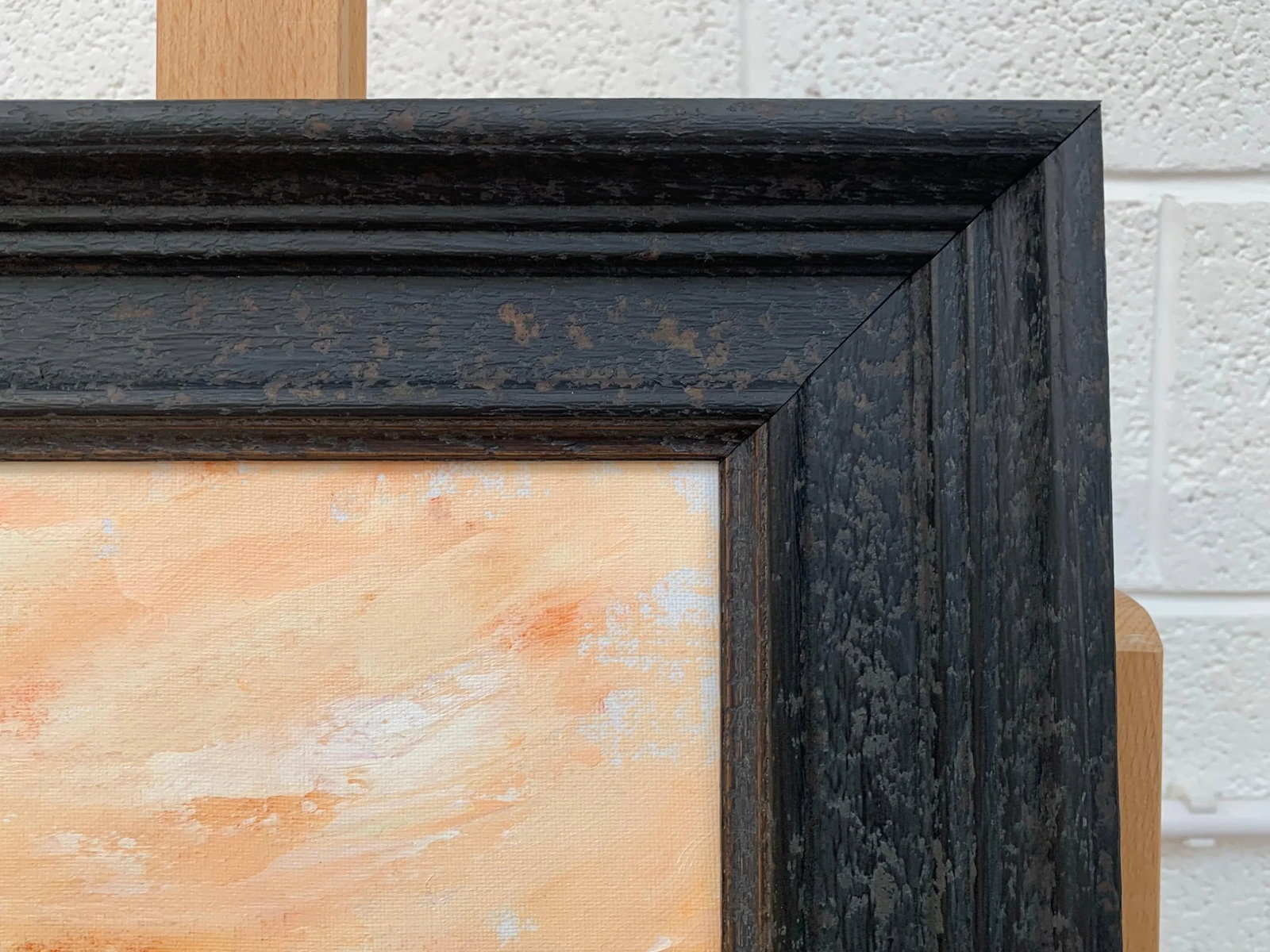 Angela Wakefield Abstract Orange & Black Mountain Landscape Study by Contemporary British Artist, 20 - 7