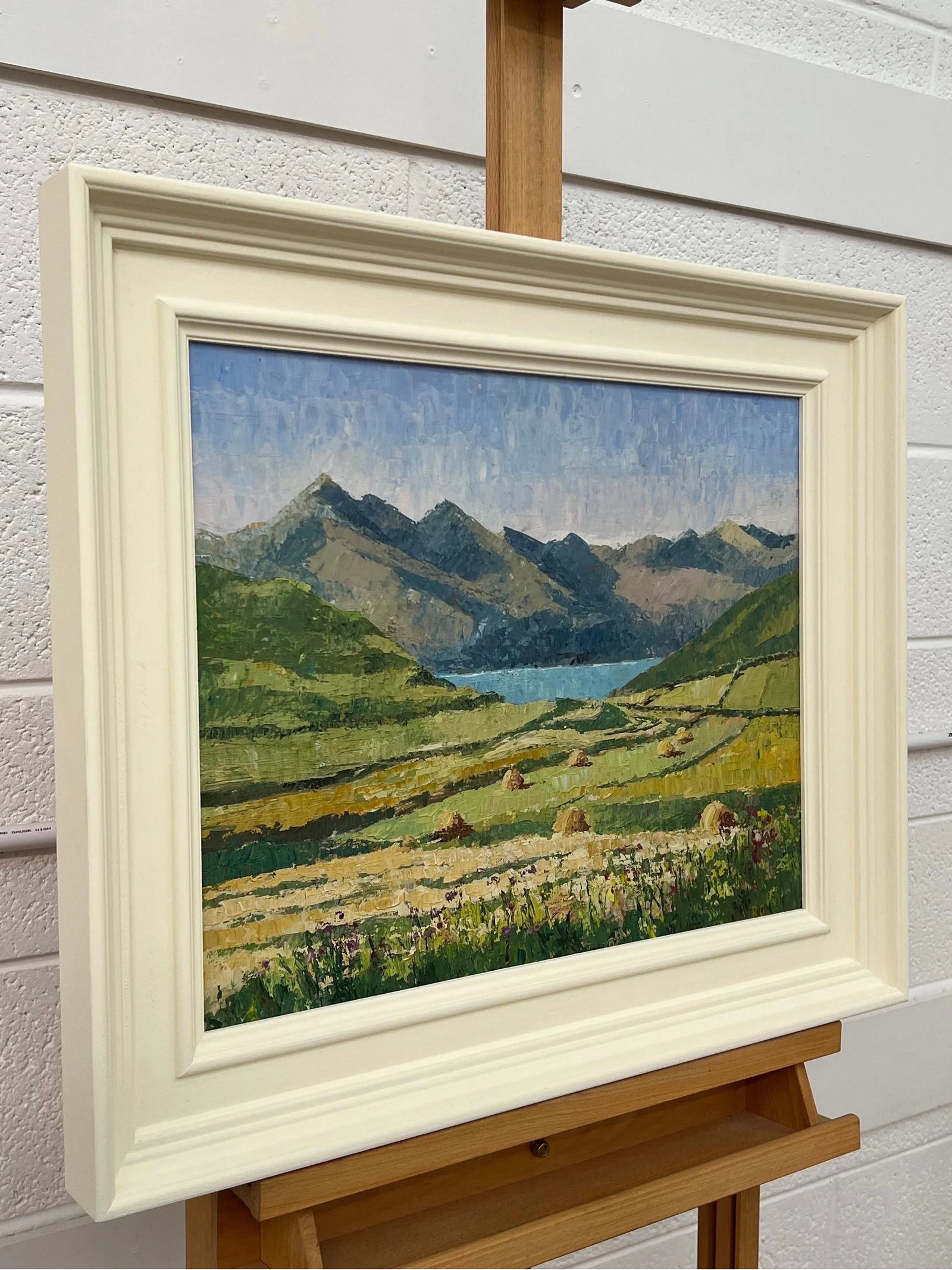 Scotland Landscape Art - Vintage Oil Painting of the Cullin Hills on Isle of Skye in Scottish Highla - 2