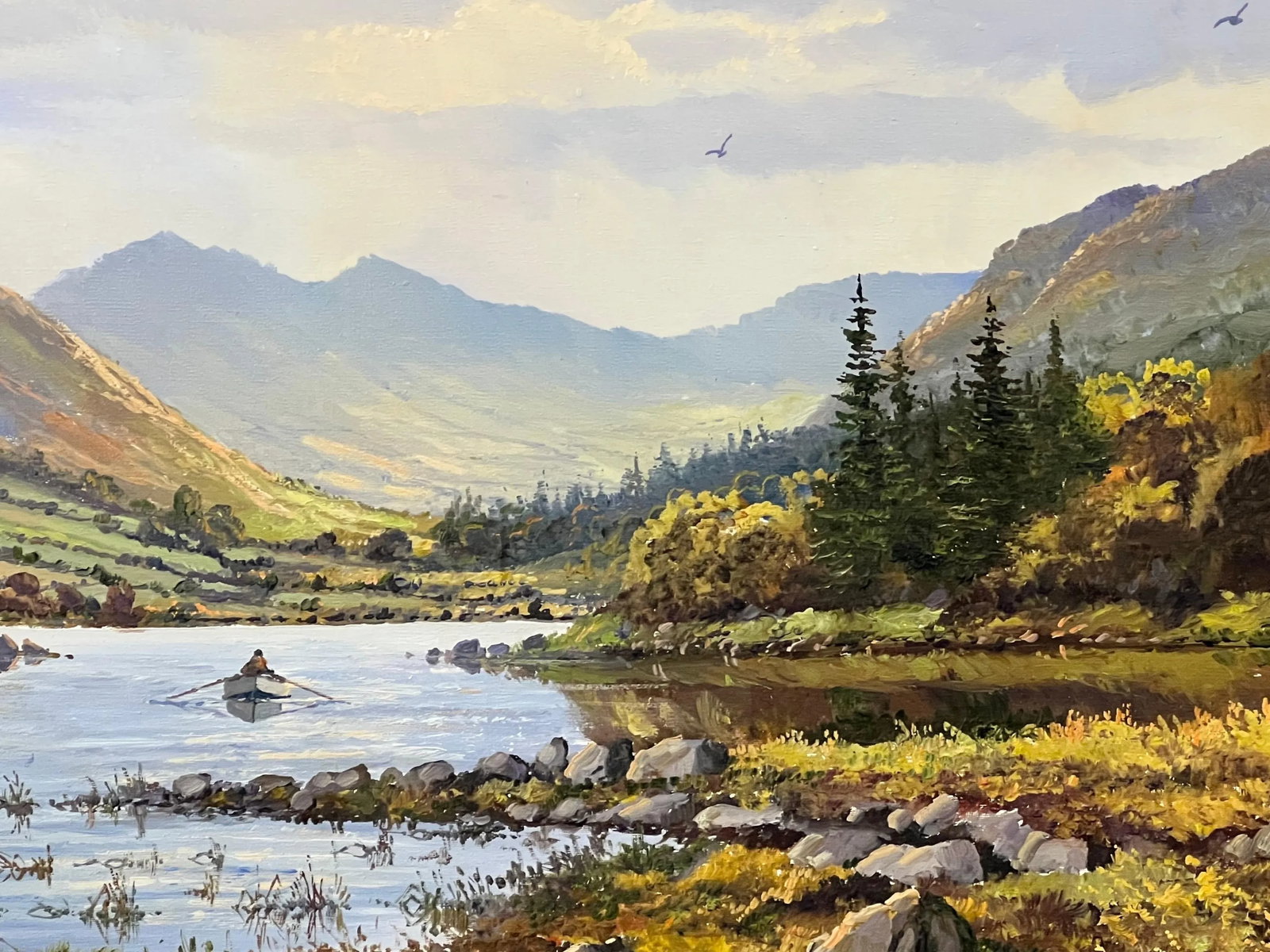 William Yeaman Rowing on a Lake in the Irish Mountain Landscape with Lush Green Trees Ireland, 1984 - 7