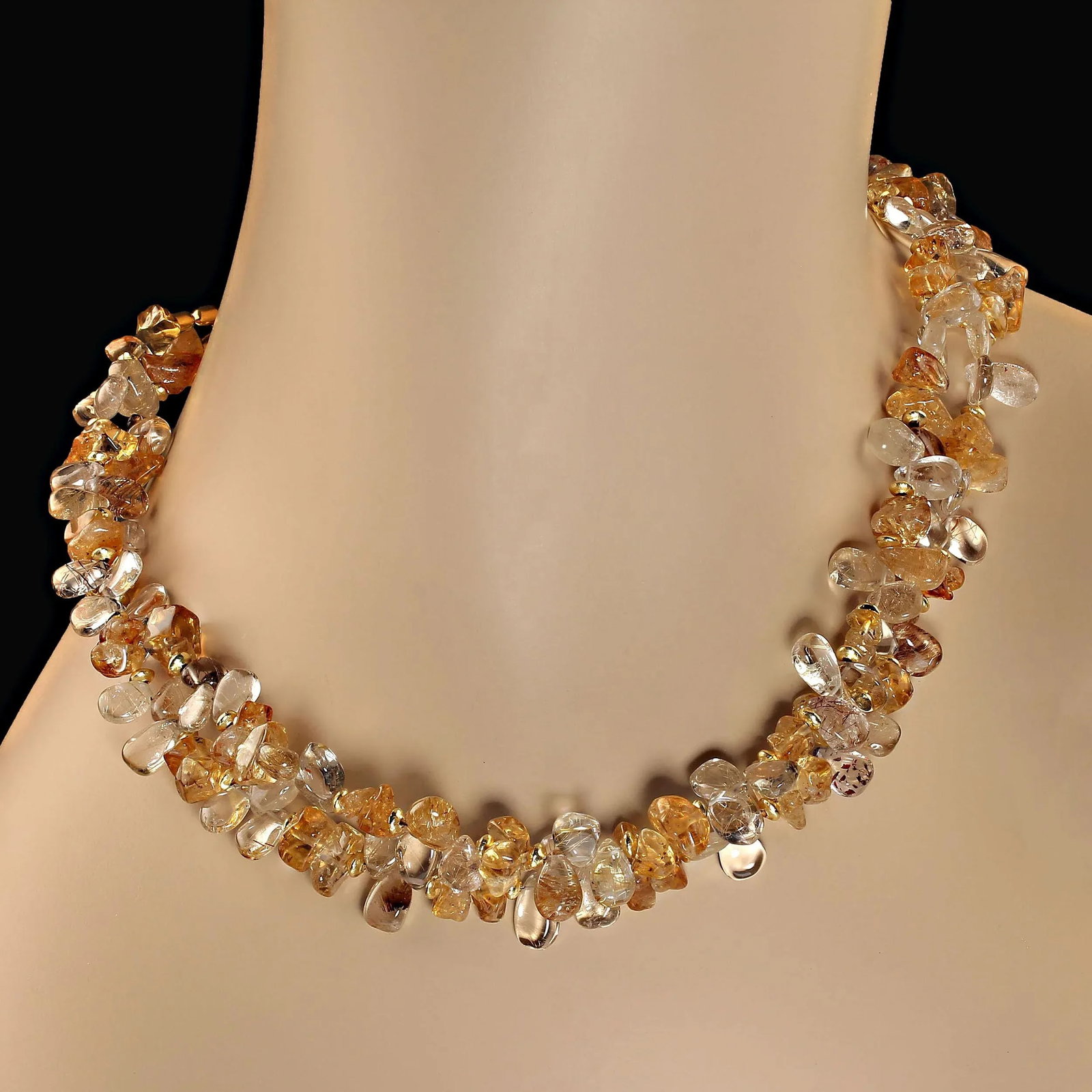 Gemstone 2 Strand Necklace - 7