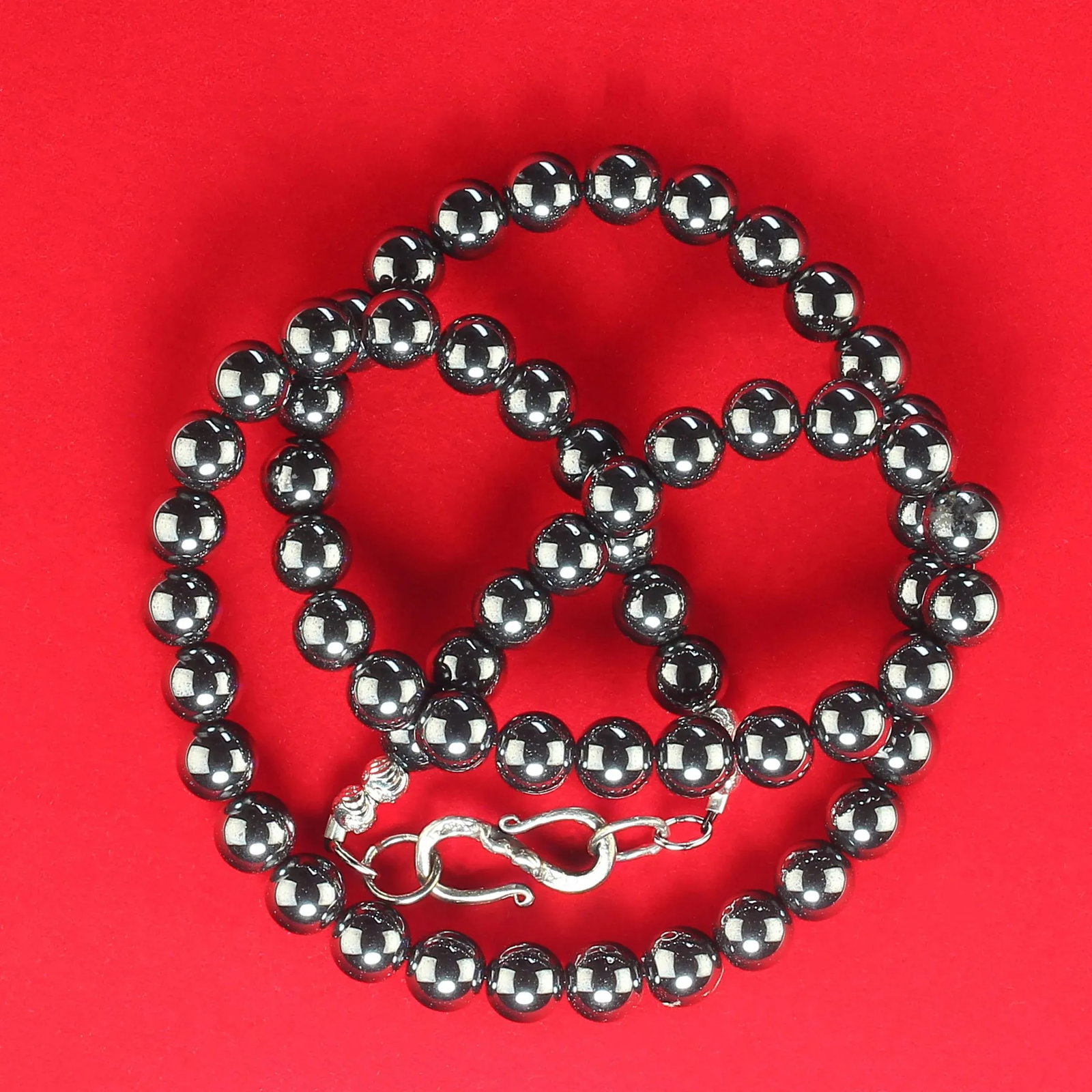 Hematite Necklace With Silver Clasp - 2