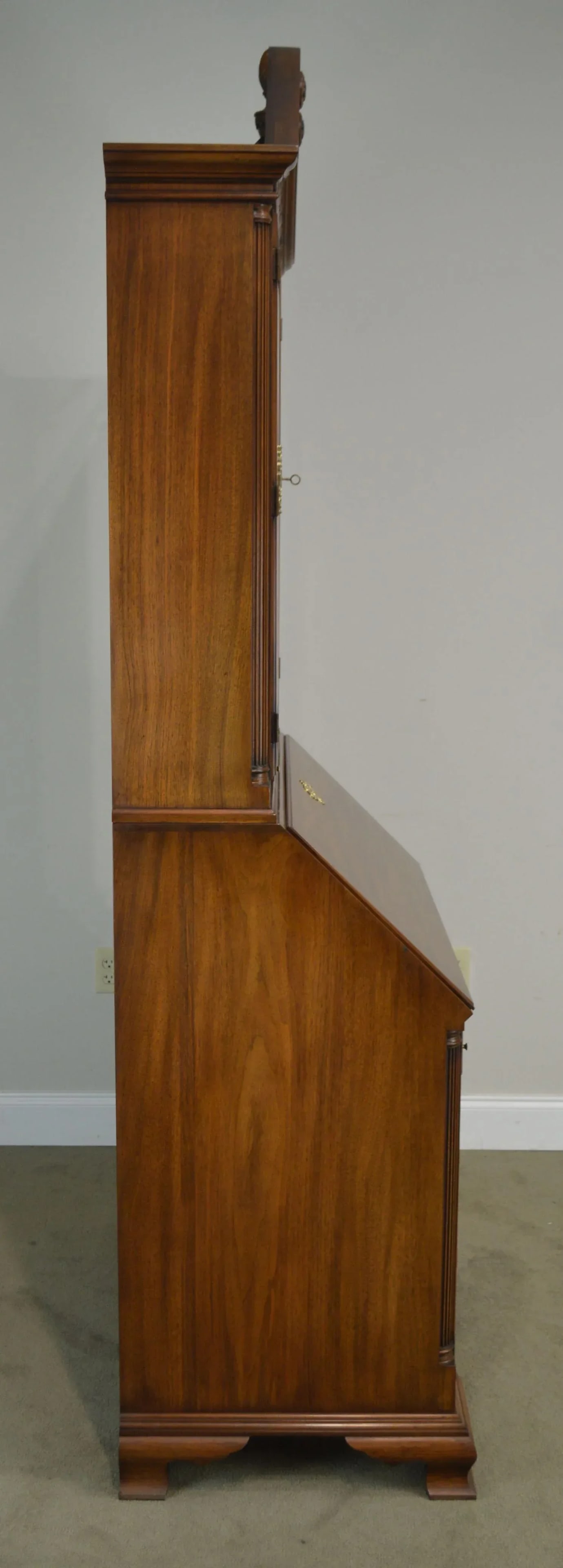 Henkel Harris Chippendale Style Carved Walnut Blind Door Secretary Desk - 7