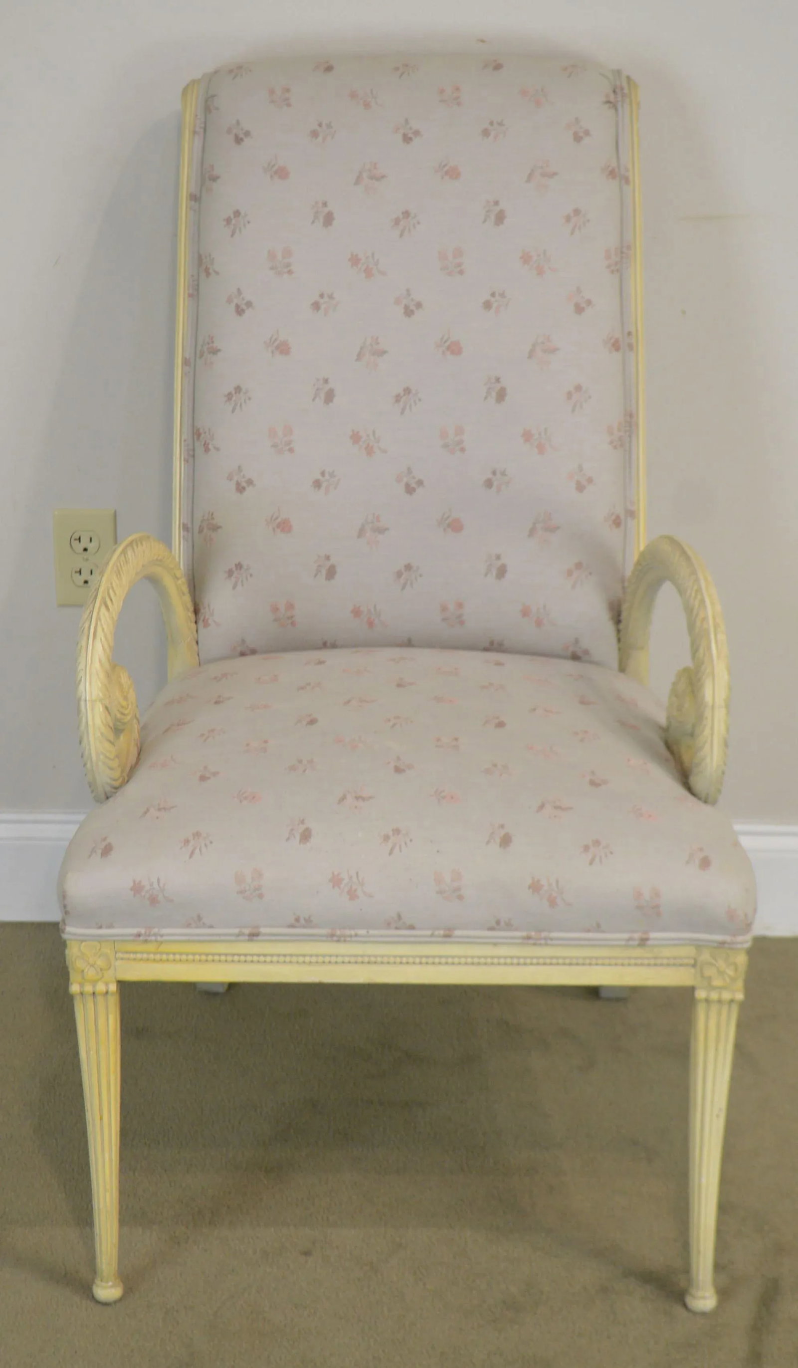 Grosfeld House 1940's Hollywood Regency Carved Armchairs - a Pair - 3