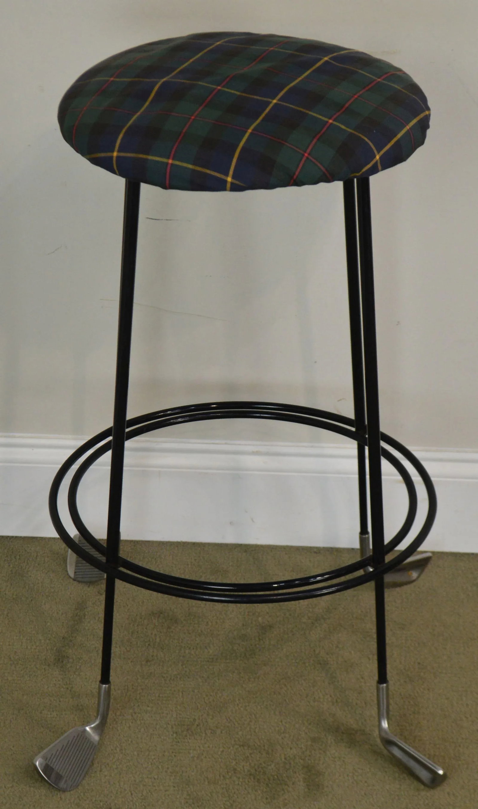 Custom Iron Golf Club Counter Bar Stools - a Pair - 4