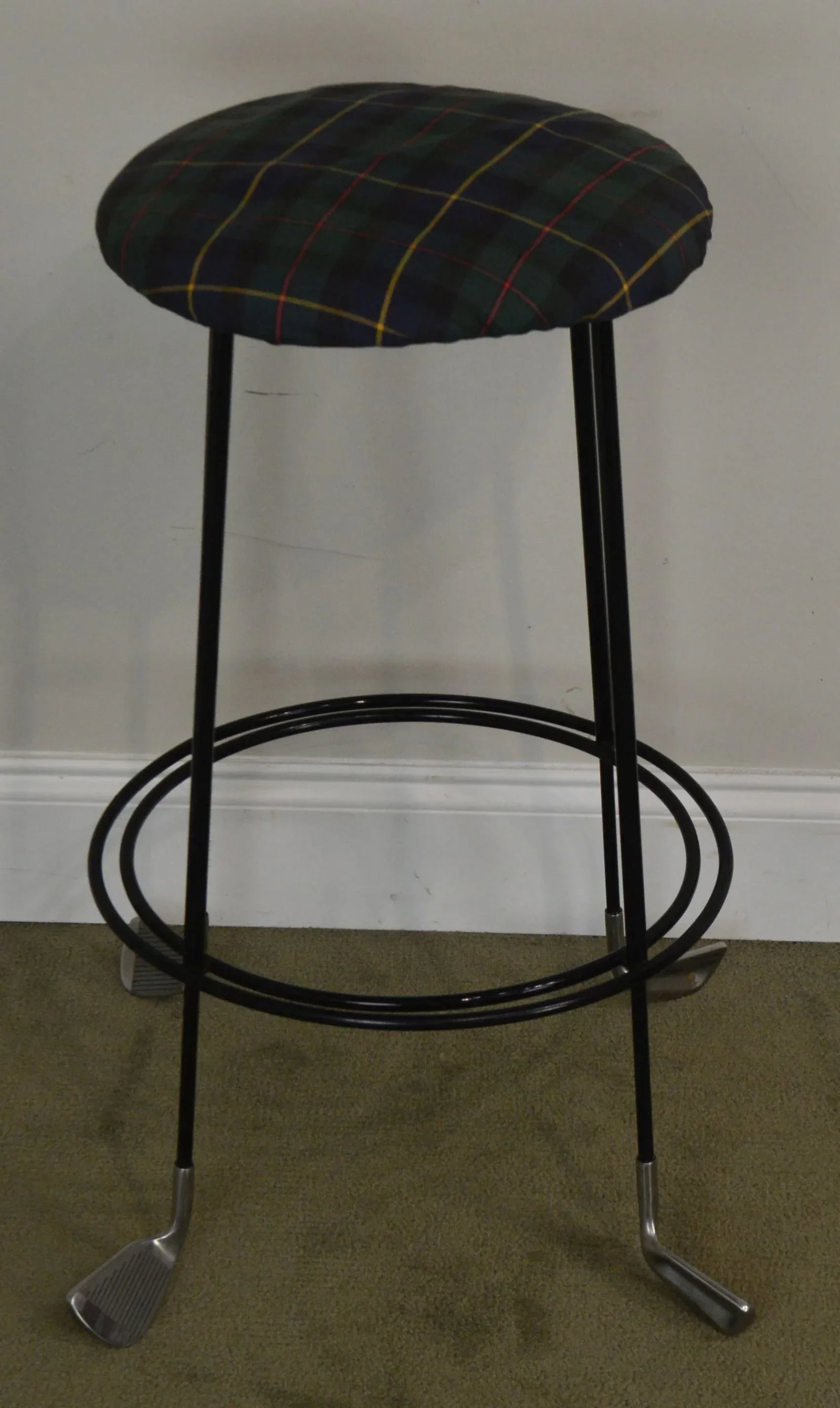 Custom Iron Golf Club Counter Bar Stools - a Pair - 5