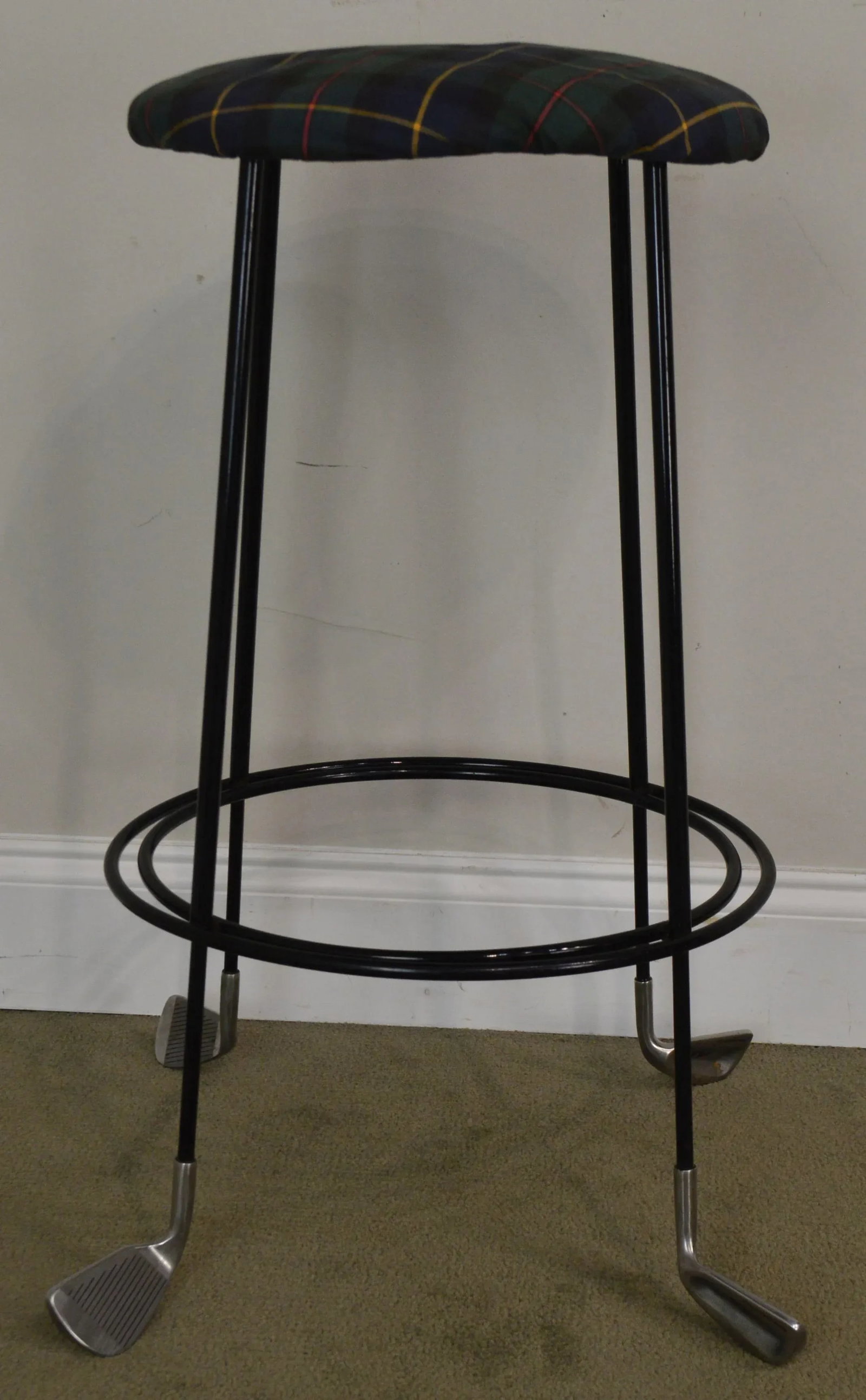Custom Iron Golf Club Counter Bar Stools - a Pair - 8