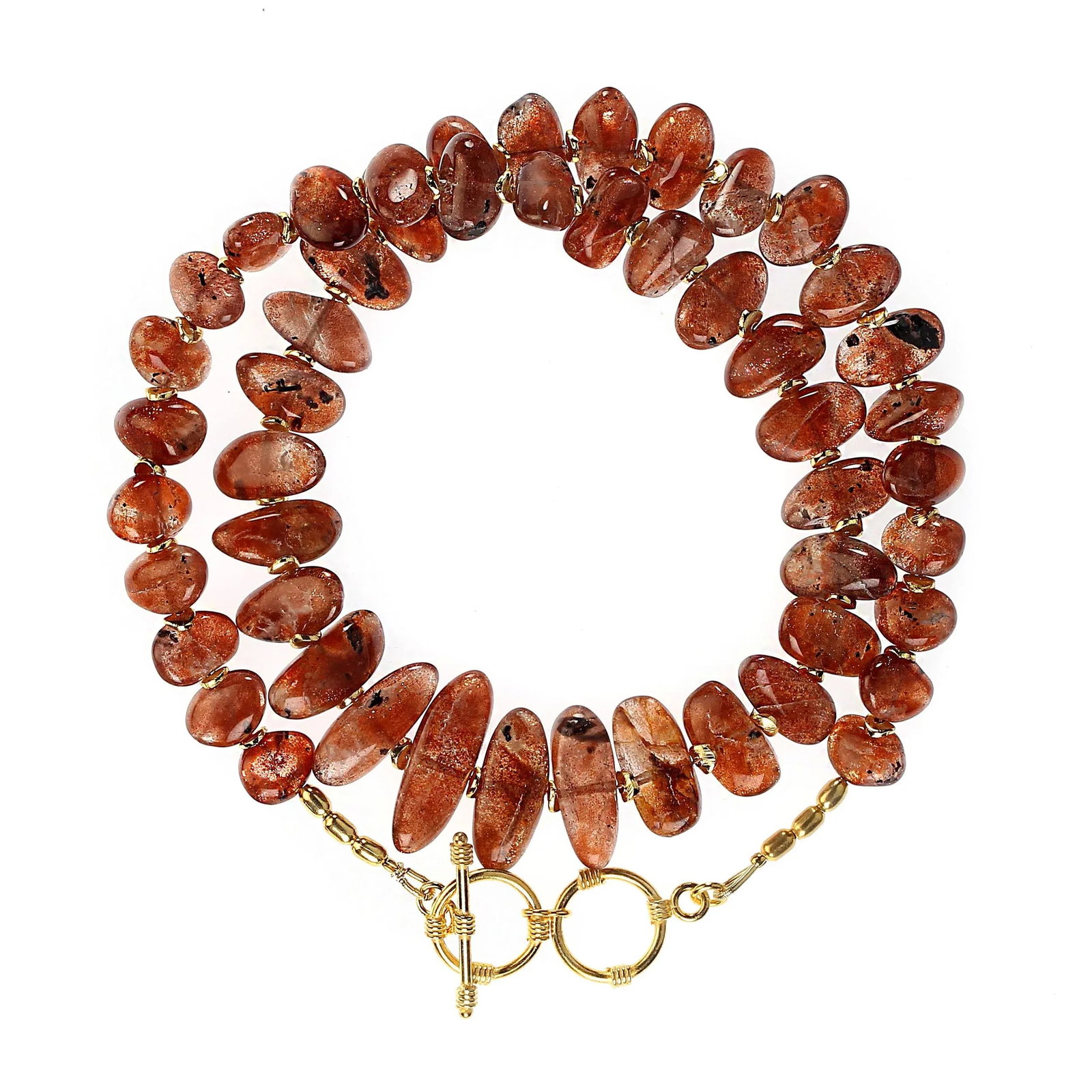 Sparkling Oval Sunstone Necklace - 4