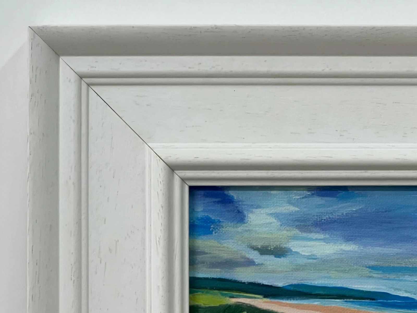 Miniature Beach Landscape of East Coast of Scottish Highlands by British Artist, 2022, Framed - 7