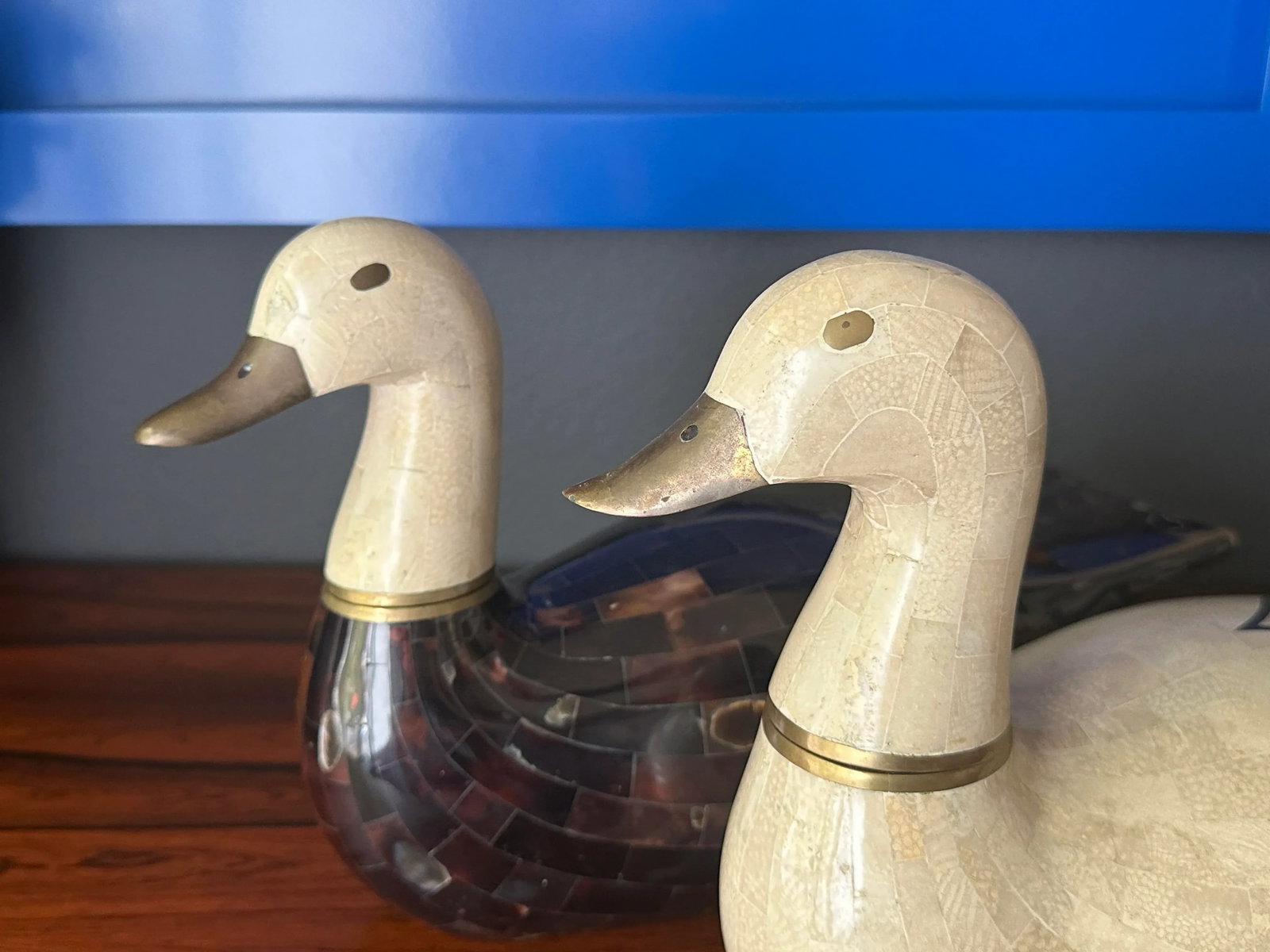Pair of Maitland-Smith Duck Bookends - 2