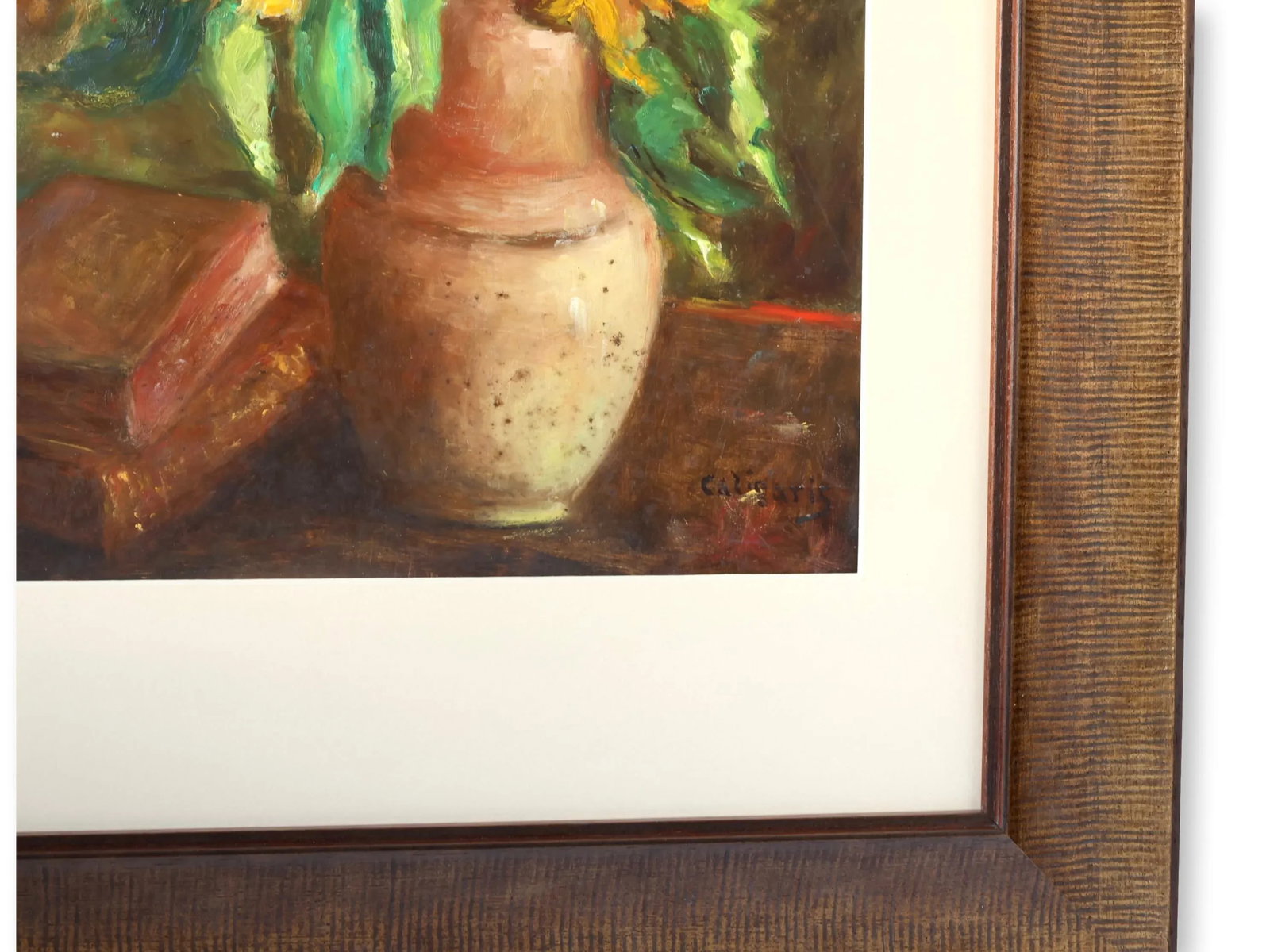 Early 1900s French Still Life Painting of Sunflowers - 2