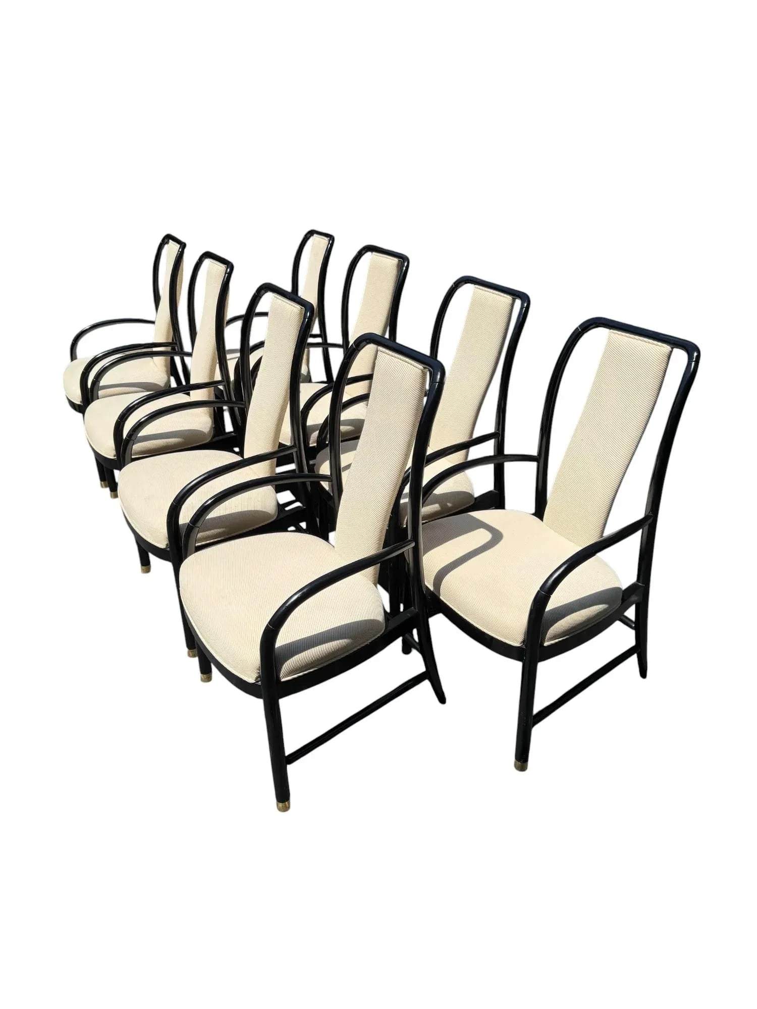 Late 20th Century Drexel Mid-Century Modern Profile Dining Chairs - Set of 8 - 2