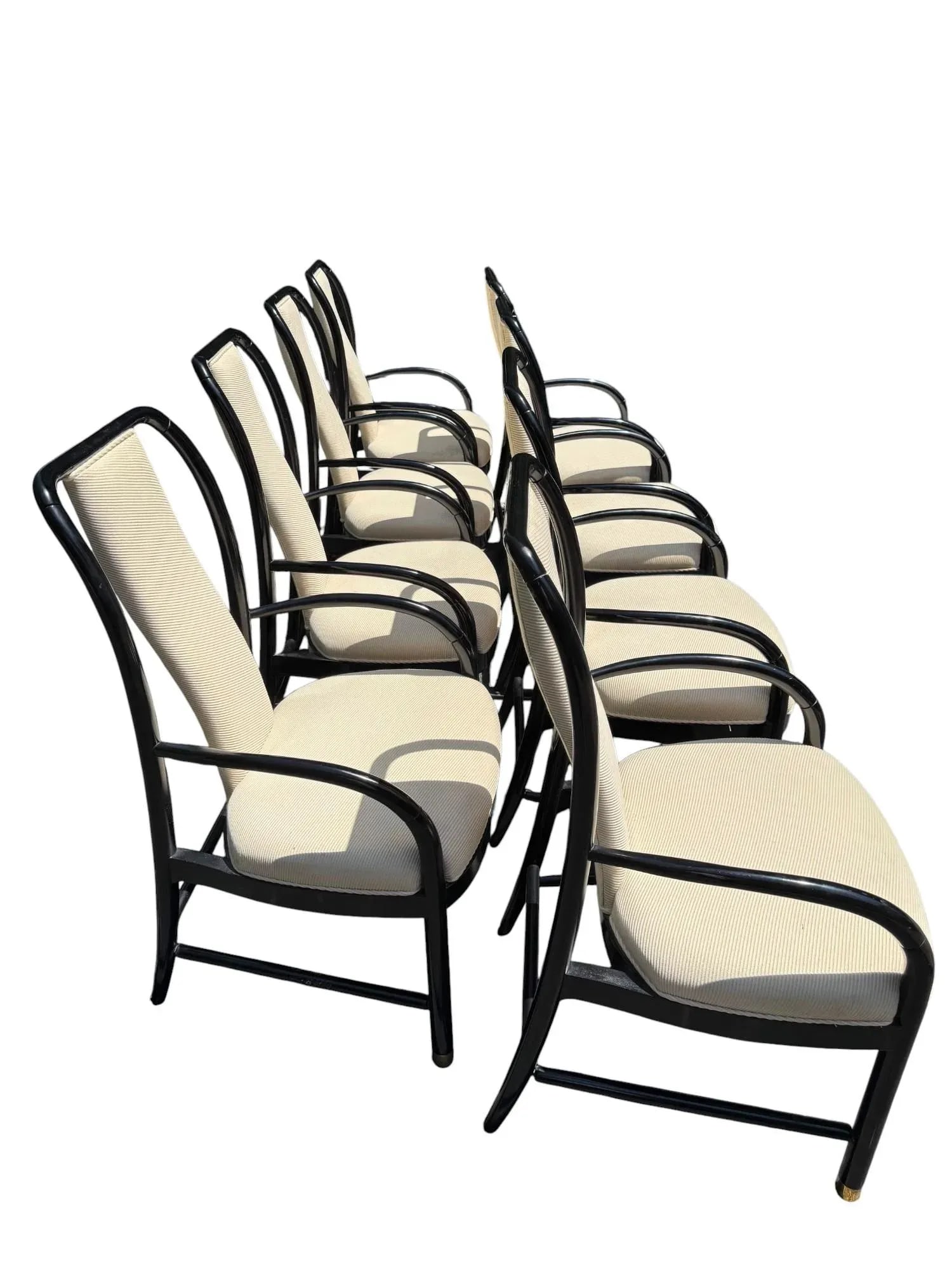 Late 20th Century Drexel Mid-Century Modern Profile Dining Chairs - Set of 8 - 3