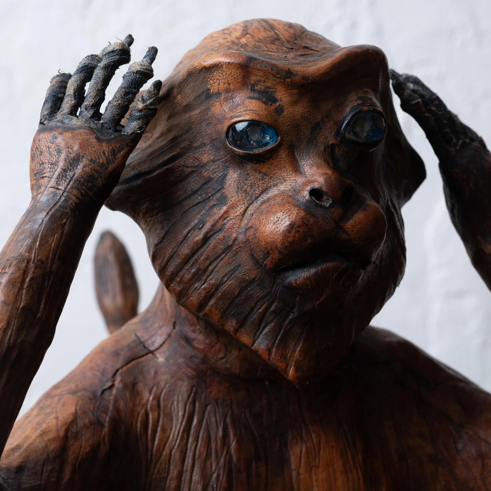 Three Wise Monkeys Leather Sculptures - 9