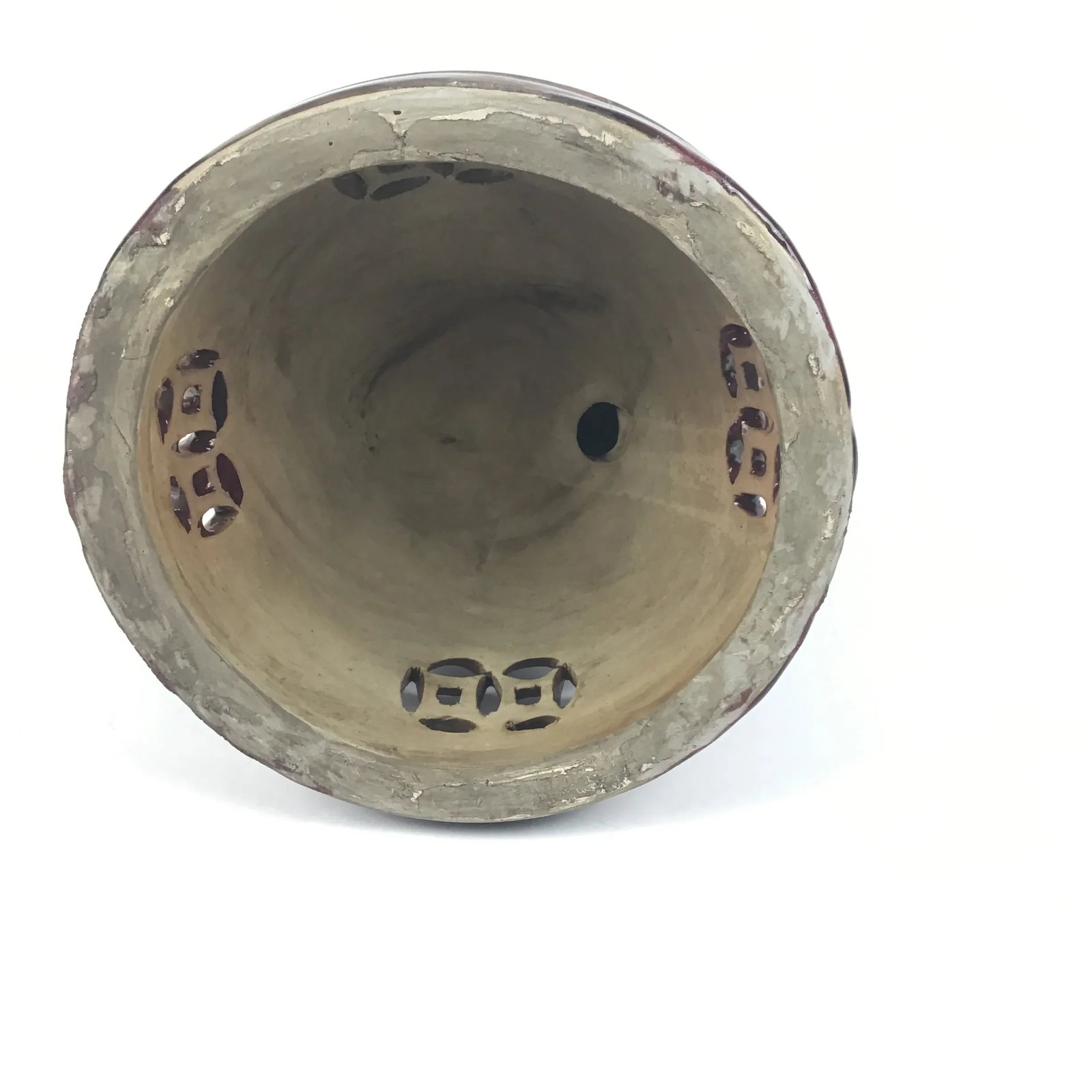 Large Chinese Porcelain Foo Dog Lion Incense Burner - 11