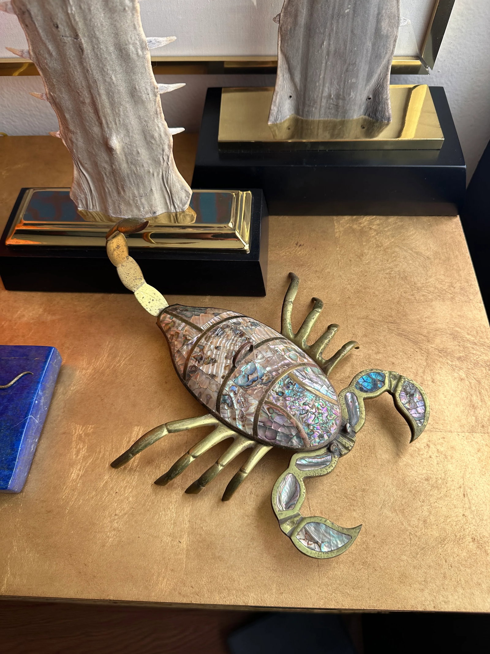1970s Brass Scorpion Trinket Box - 10