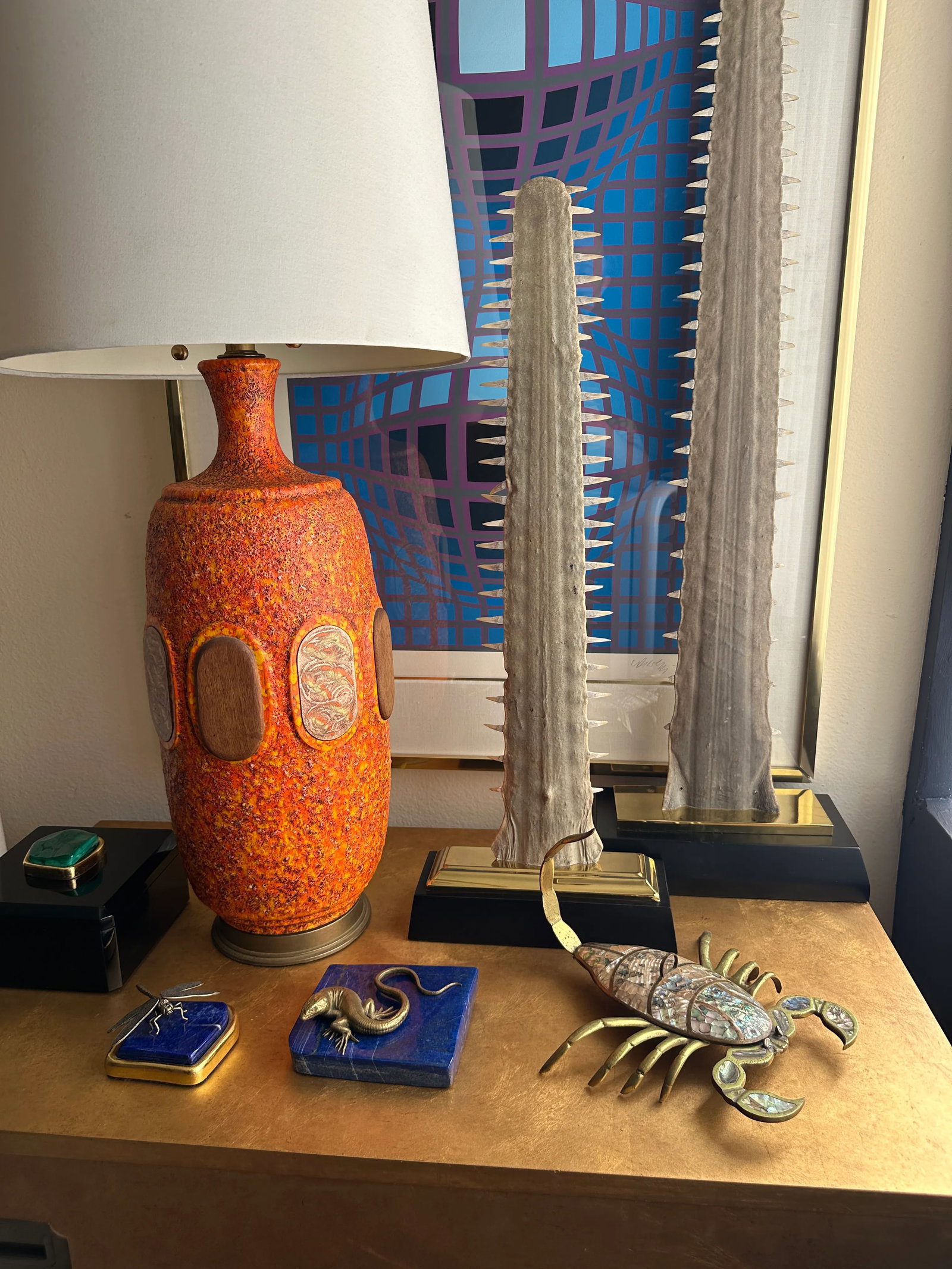 1970s Brass Scorpion Trinket Box - 12