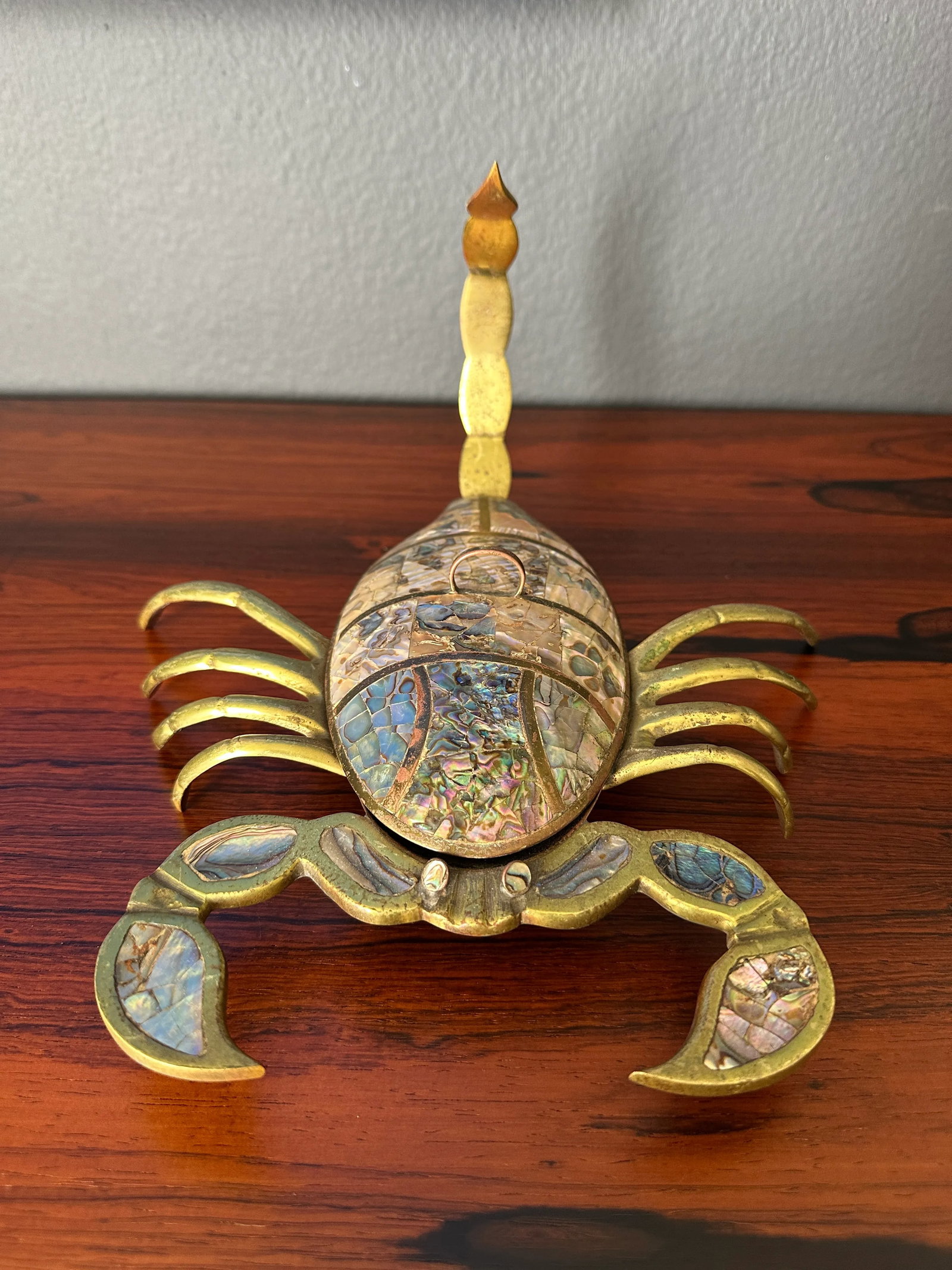 1970s Brass Scorpion Trinket Box - 3