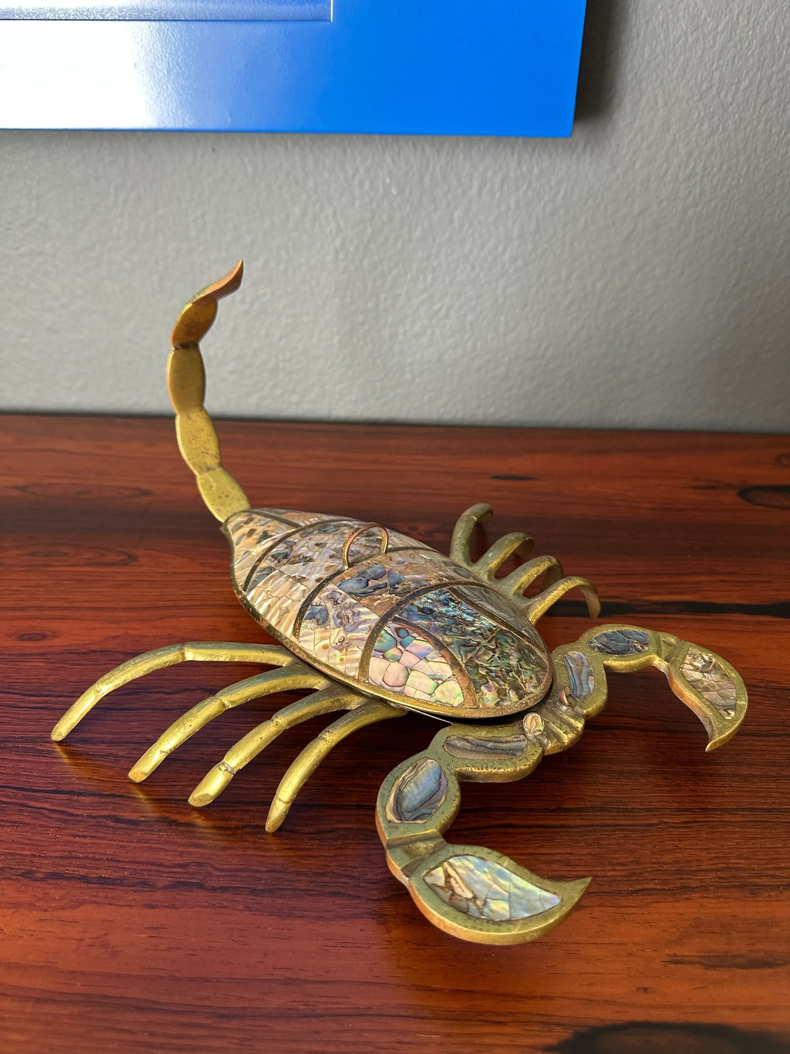 1970s Brass Scorpion Trinket Box - 5