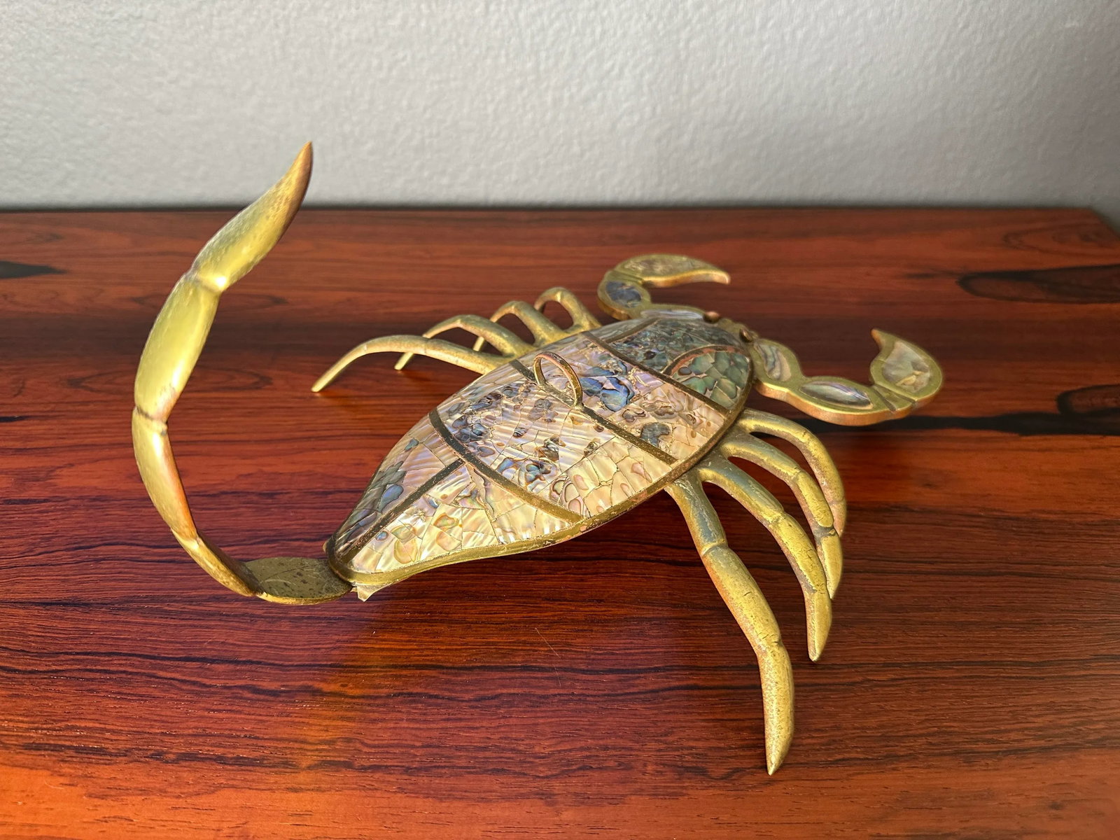1970s Brass Scorpion Trinket Box - 6