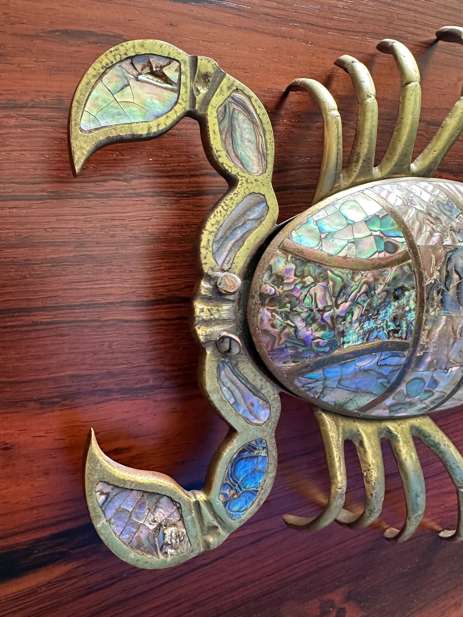 1970s Brass Scorpion Trinket Box - 7