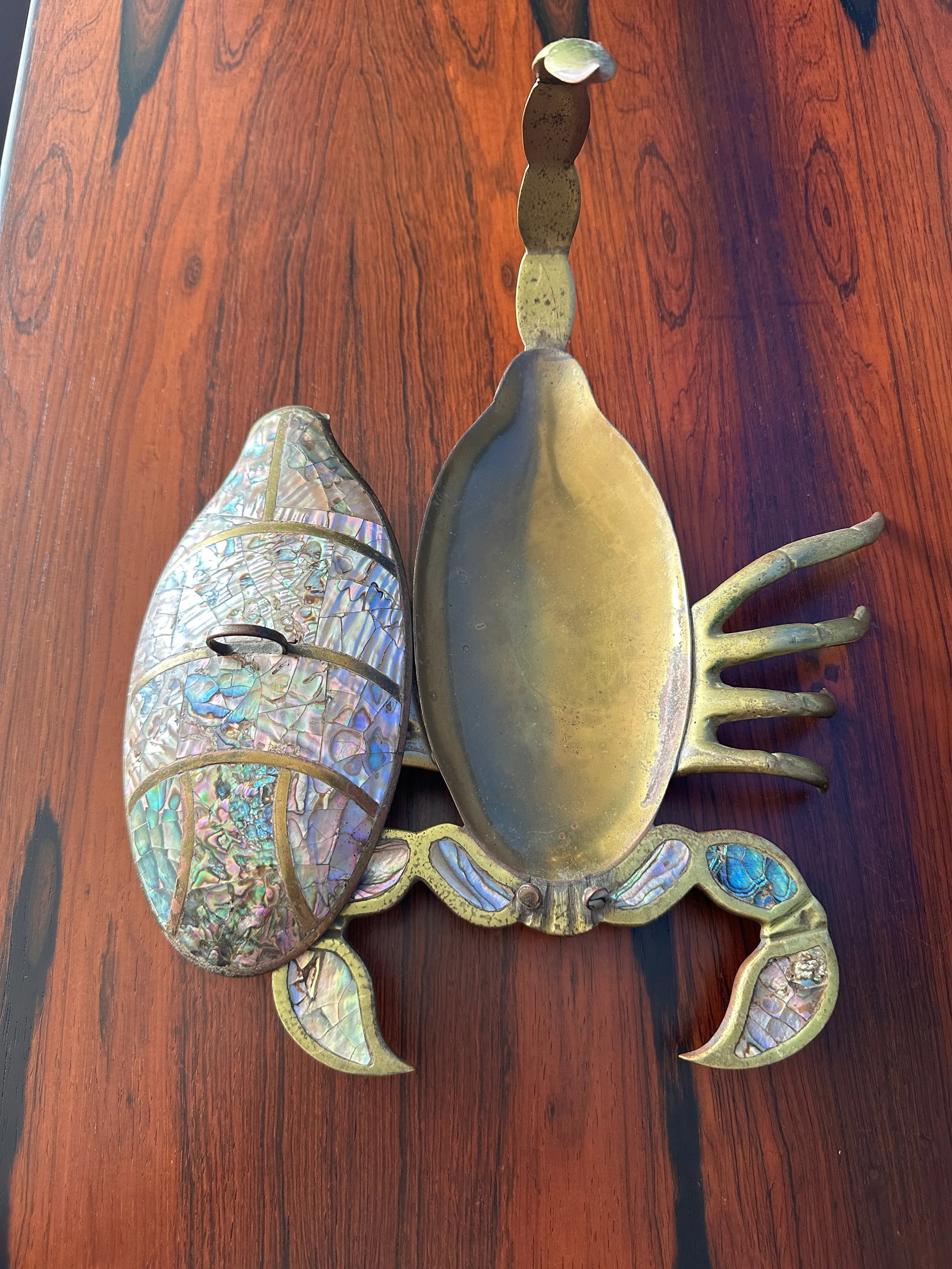 1970s Brass Scorpion Trinket Box - 9