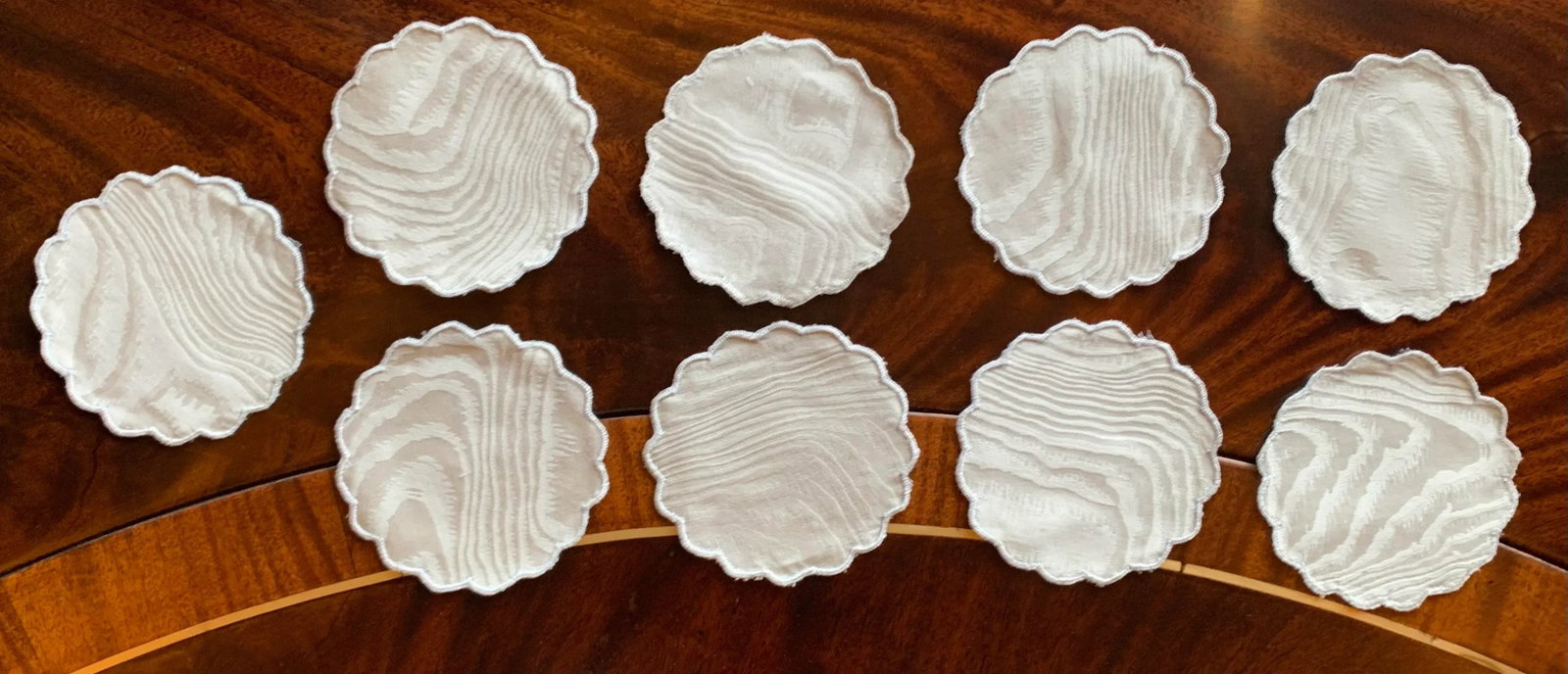 3 Piece Vintage Damask Dinner Placemat Setting, Set of 8- 24 Pieces - 3