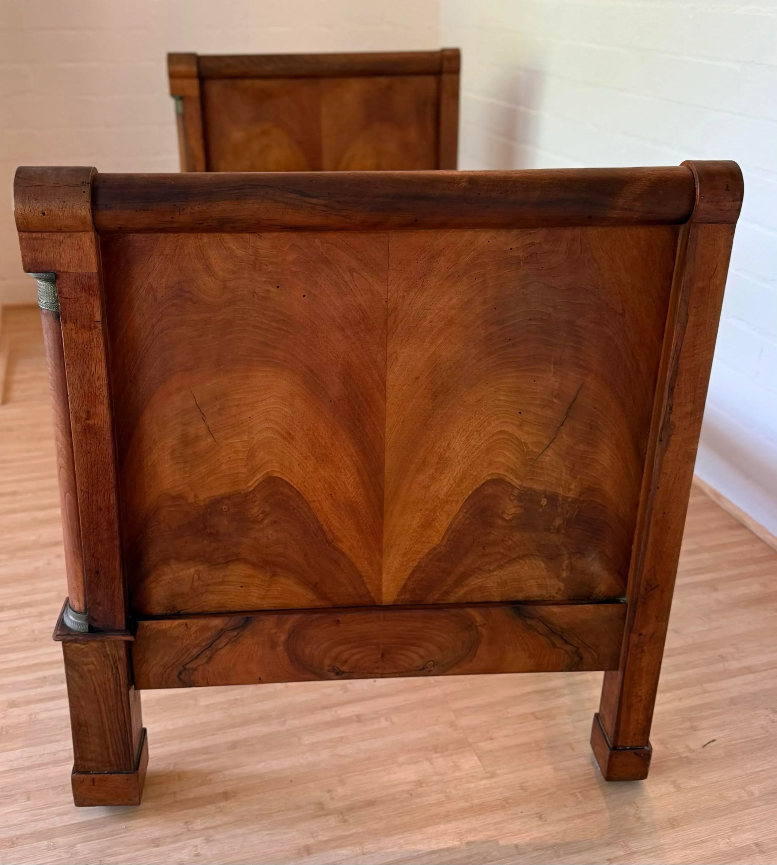 Late 19th Century French Empire Mahogany Lit Bateau - 7