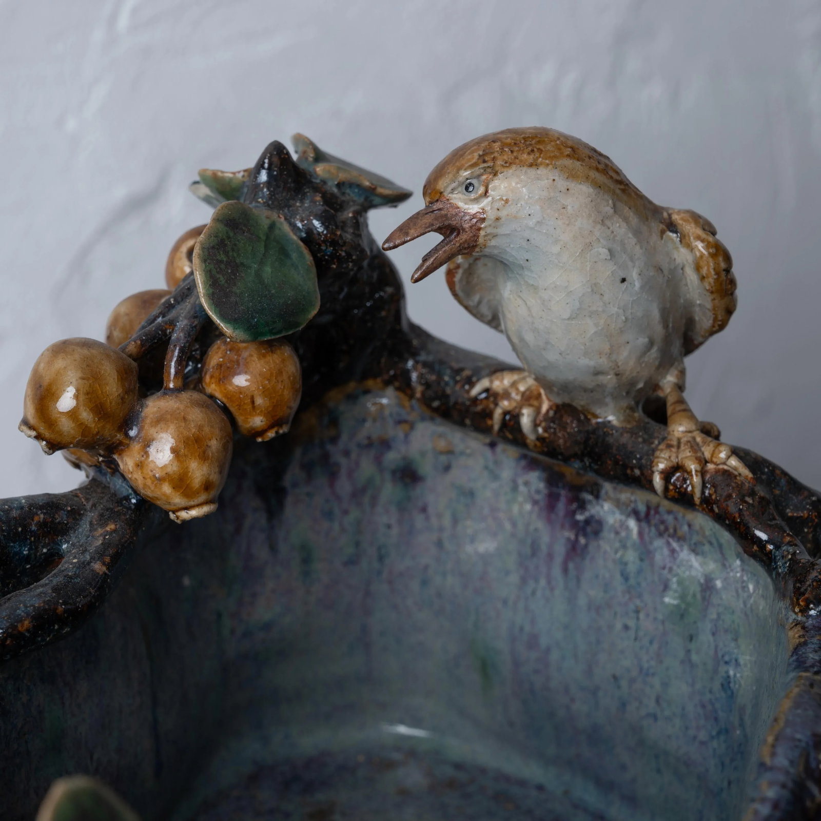 ç¾…å‚³ Shiwan Pottery Faux Bois Vase - 2