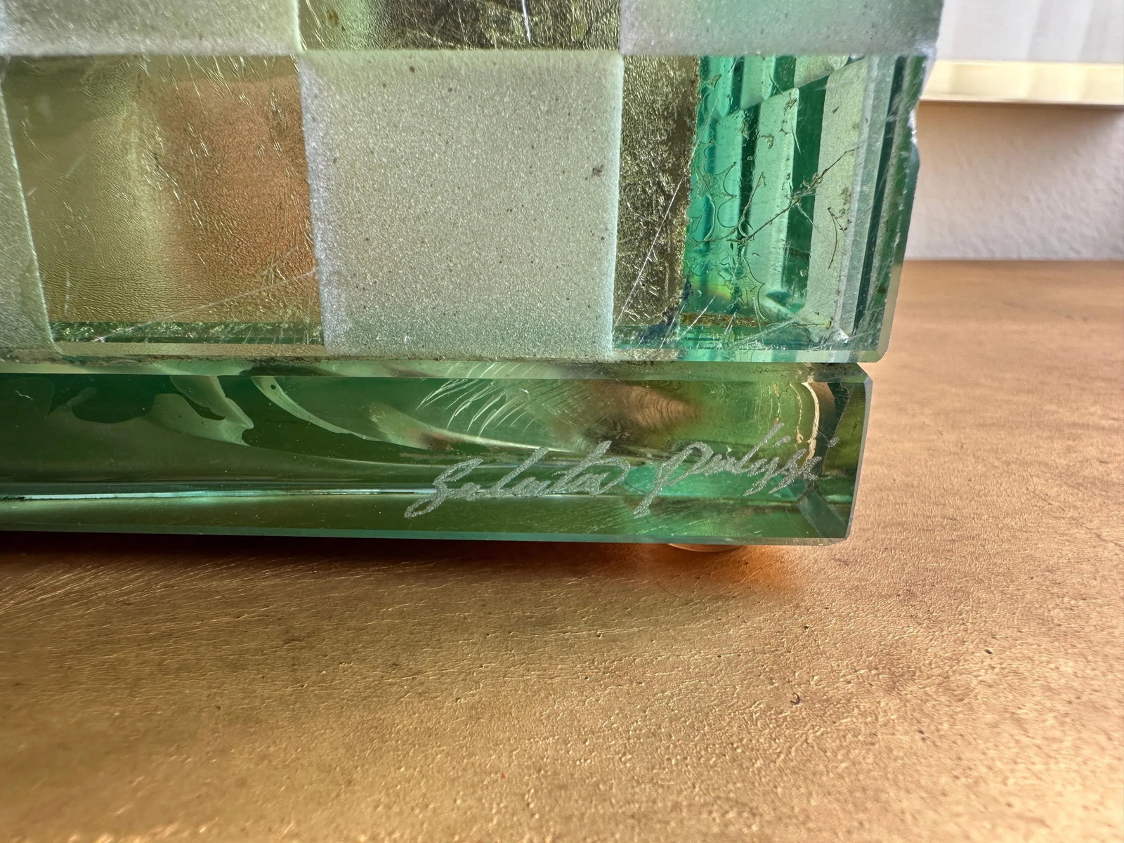 Etched Glass and Gold Leaf Decorative Box by Salvatore Polizzi - 2
