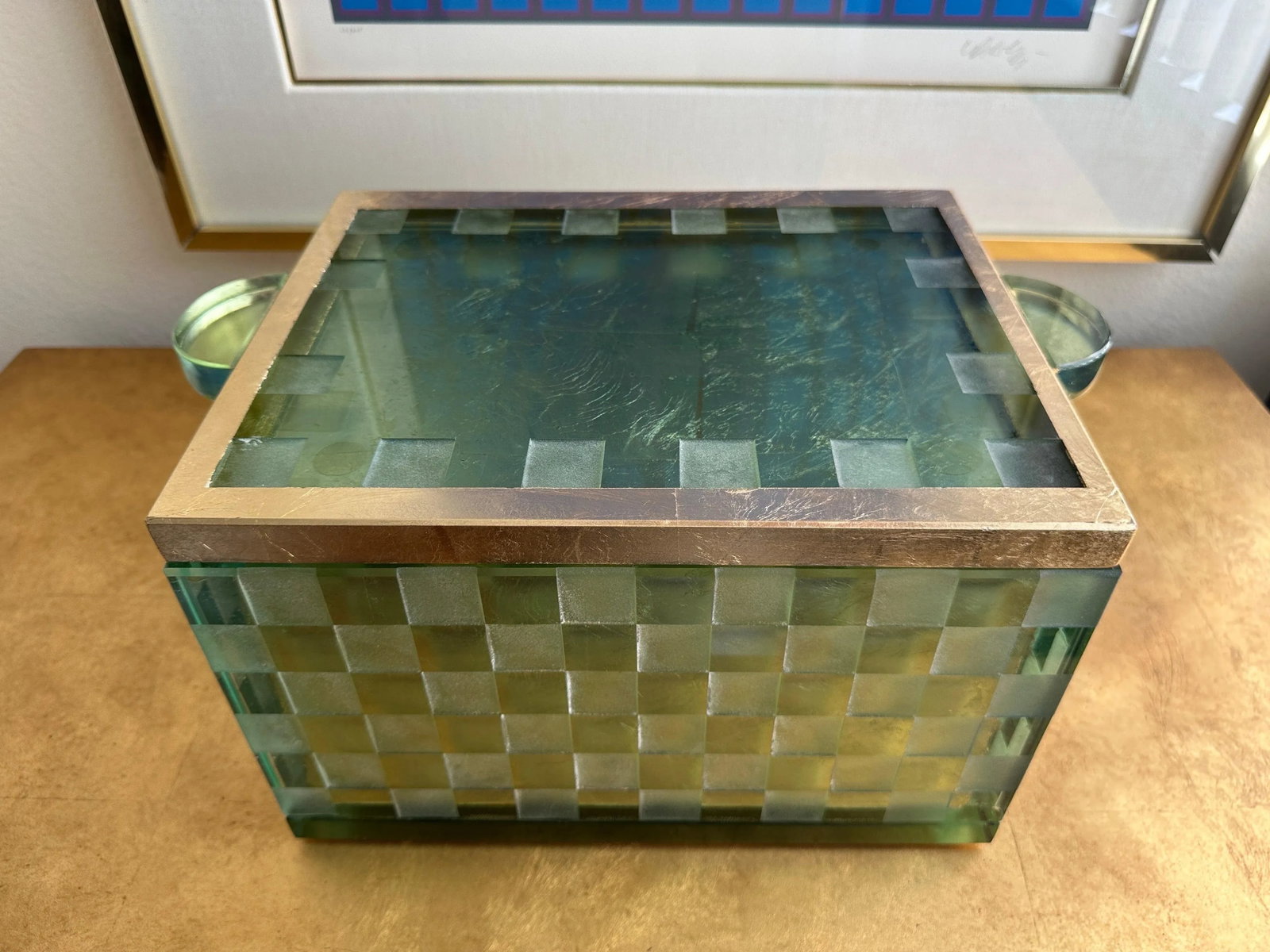 Etched Glass and Gold Leaf Decorative Box by Salvatore Polizzi - 5