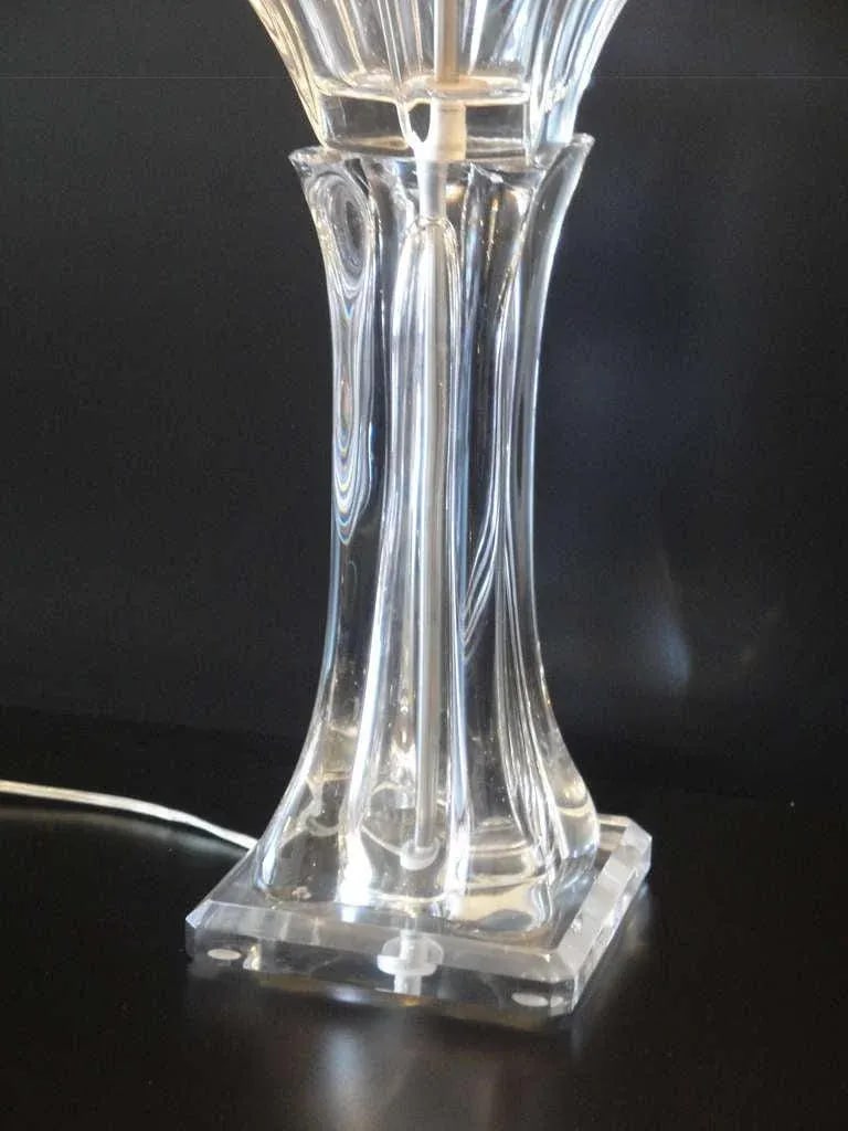 French Crystal Art Verrier Lamp - 5