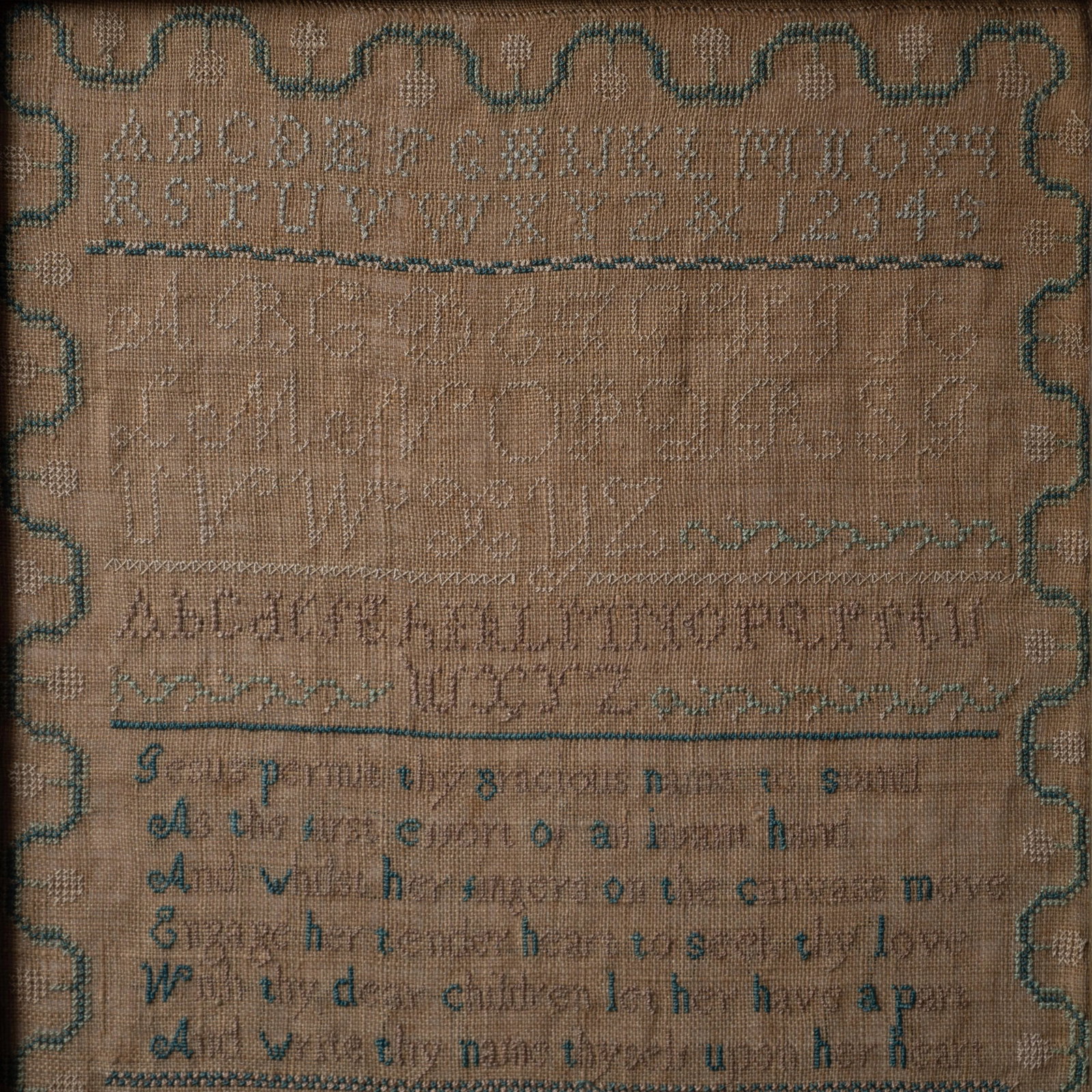 Hannah Pearse New Hampshire Needlework Sampler, 1814 - 4