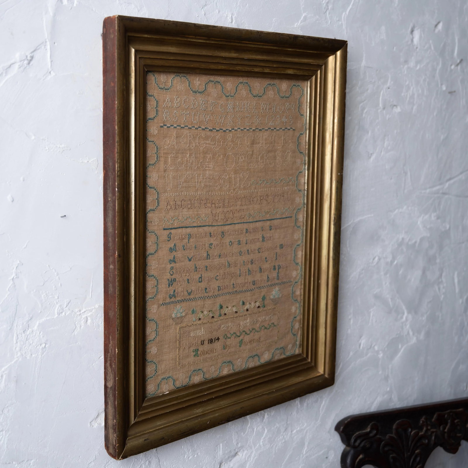 Hannah Pearse New Hampshire Needlework Sampler, 1814 - 7