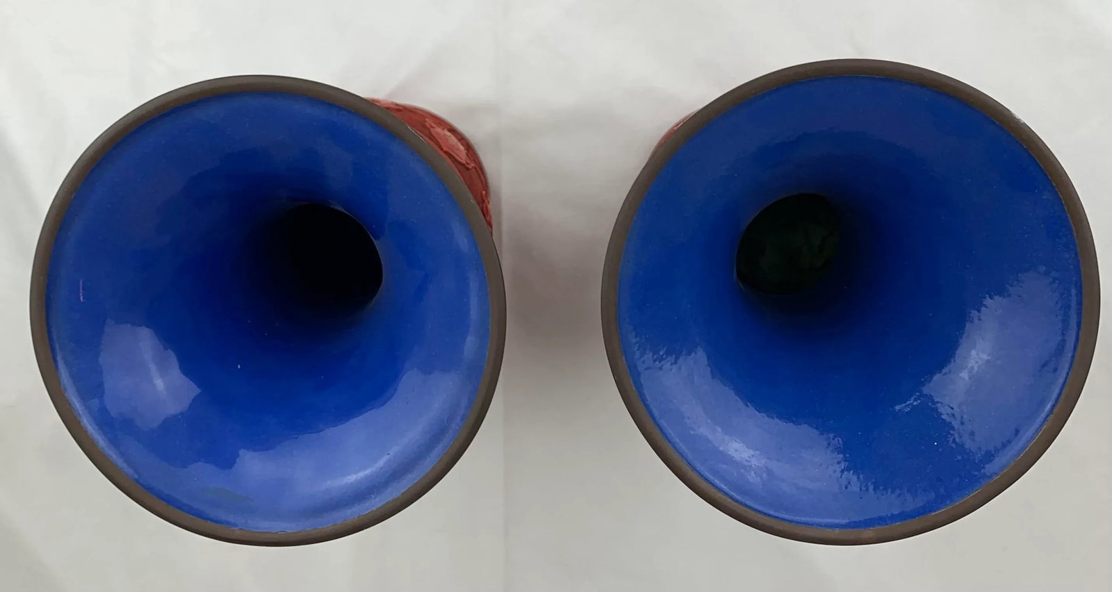 Vintage Chinese Cinnabar Jars, Set of 2 - 2
