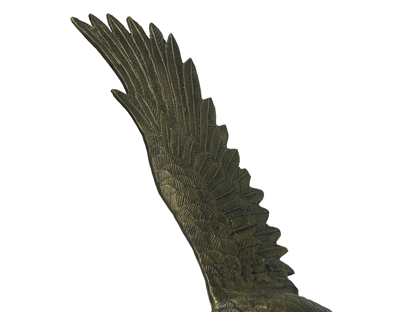 Handmade Artistic Bronze Metal Color Flying Eagle Display Figure - 7