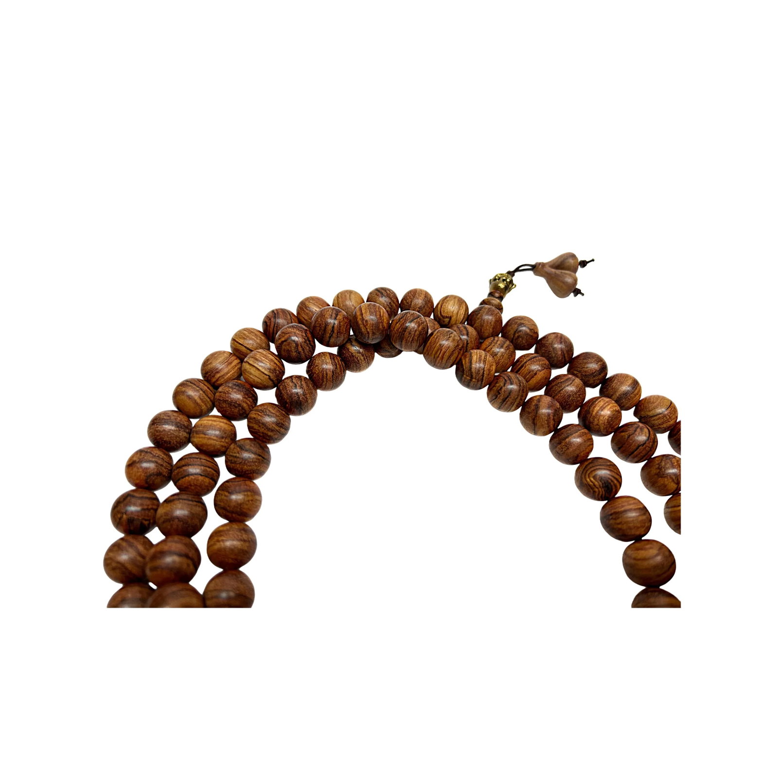 Natural Rare Rosewood Grain 108 Beads Hand Rosary Praying Chain - 4