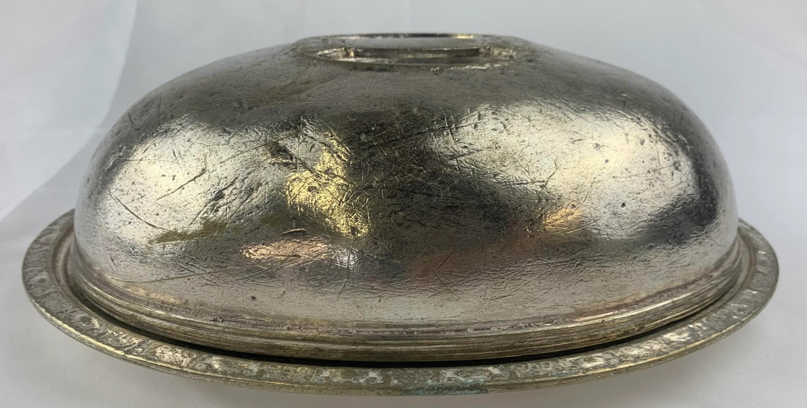 Mid 20th Century Waldorf Astoria Hammered Silver-Plated Serving Tray - 4