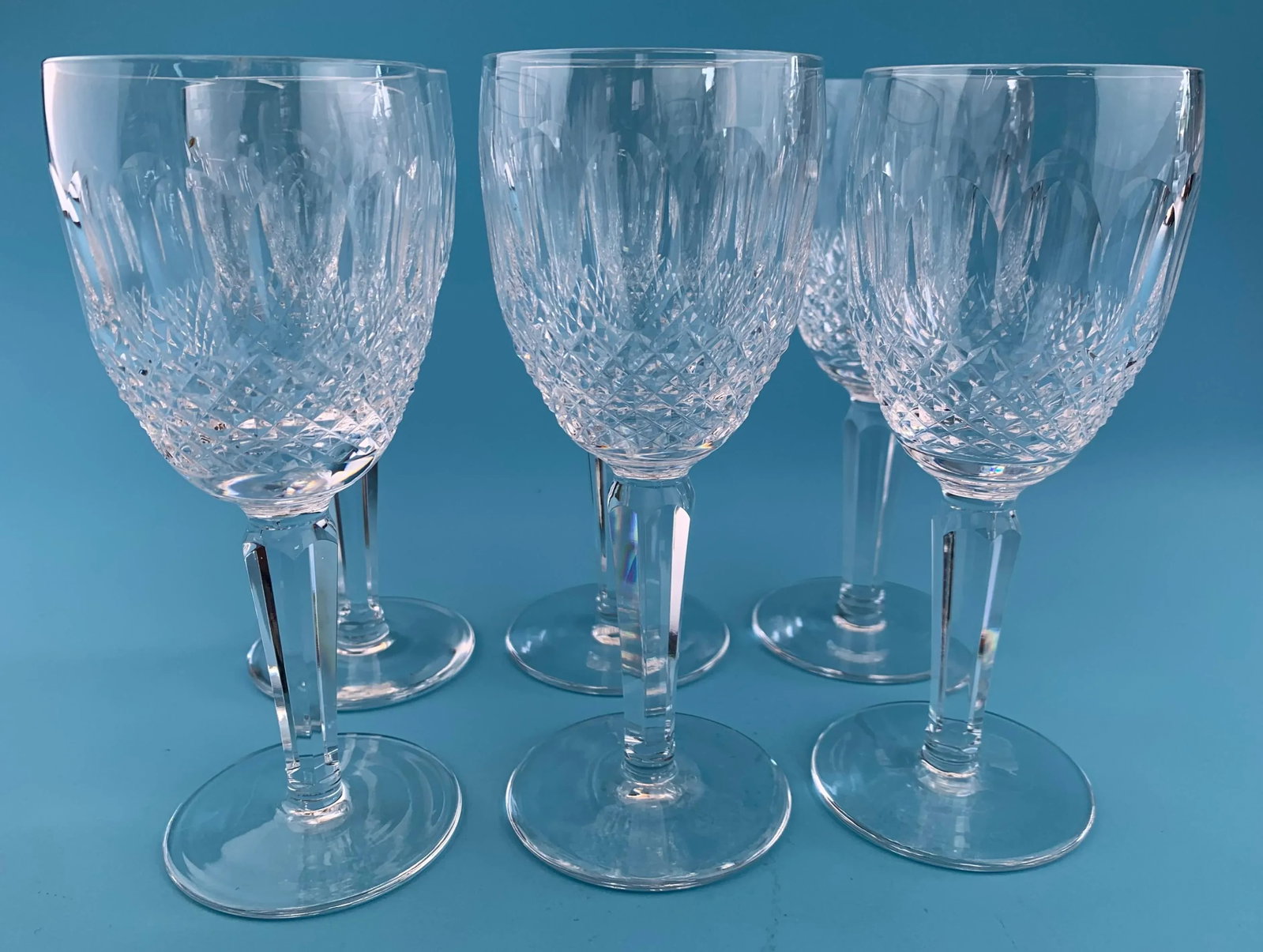 1980s Vintage Waterford Colleen Crystal Wine Glass: Set of 6 - 2