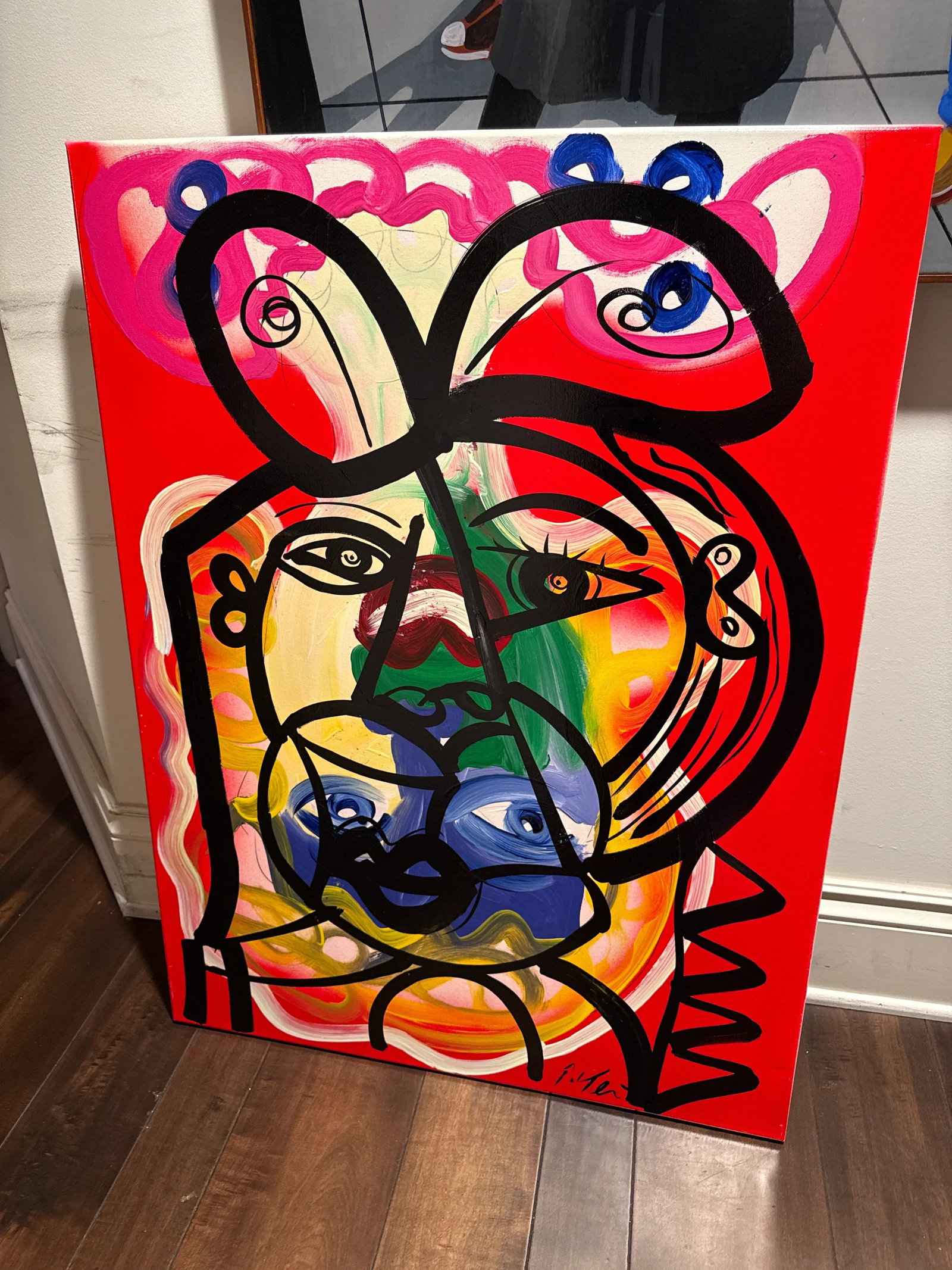 1970s Peter Keil Double Face Abstract Canvas Painting - 3