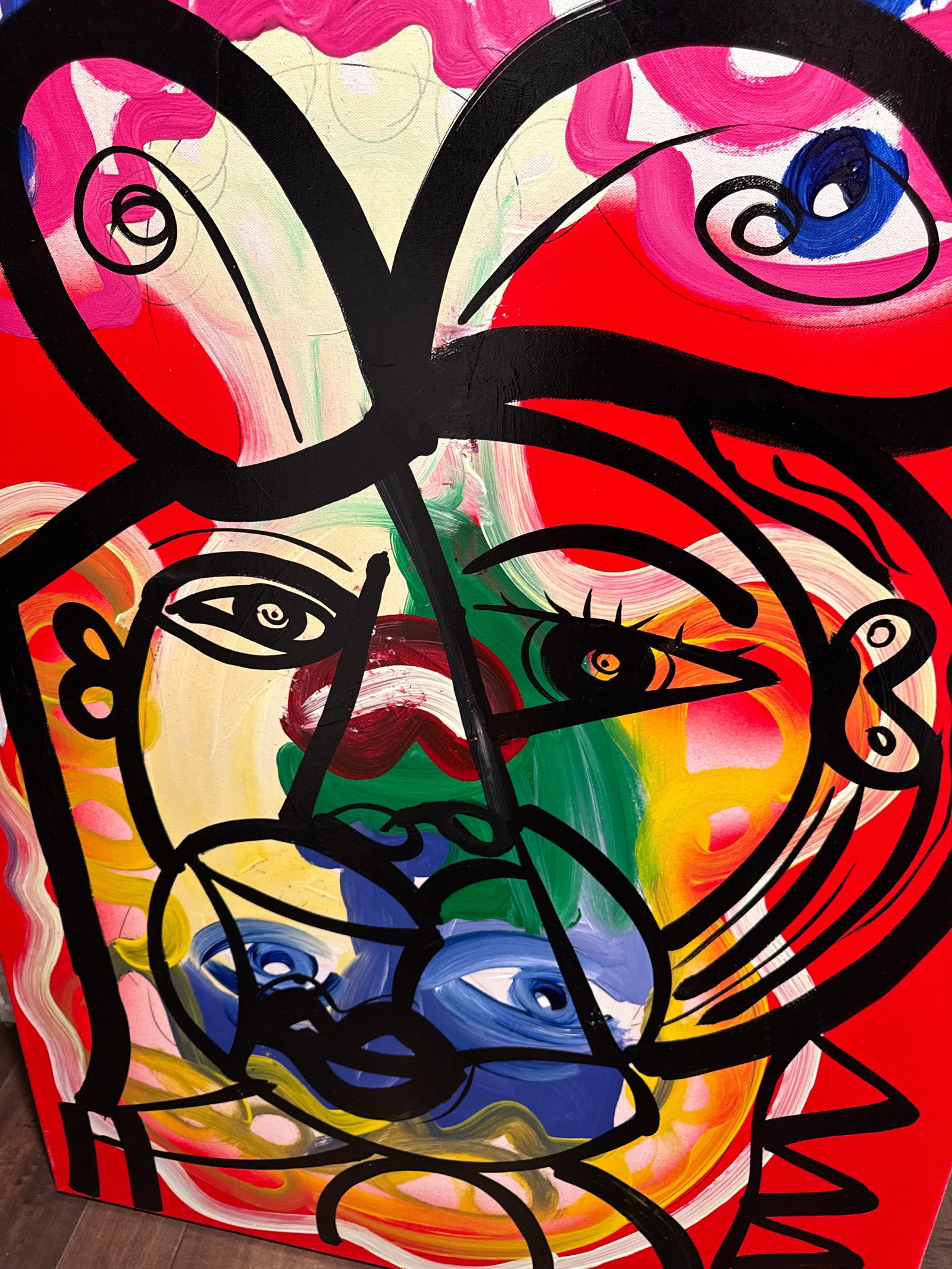 1970s Peter Keil Double Face Abstract Canvas Painting - 4