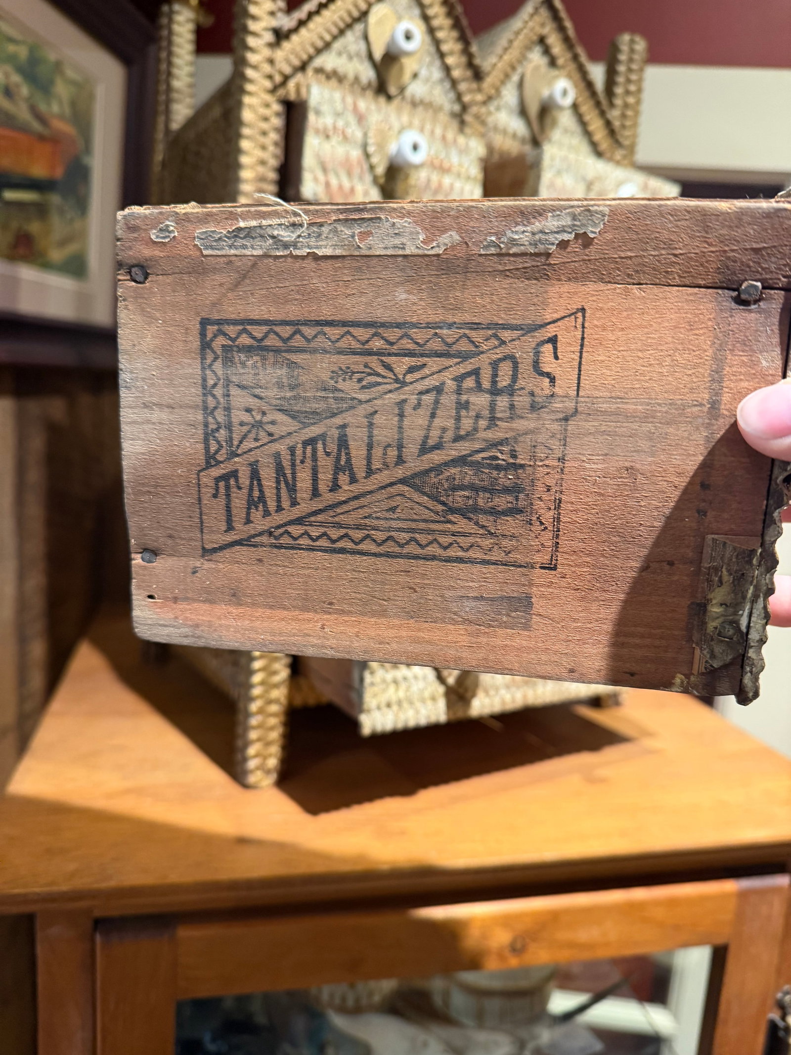 Vintage Tramp Art Miniature Chest of Drawers Jewelry Box - 7