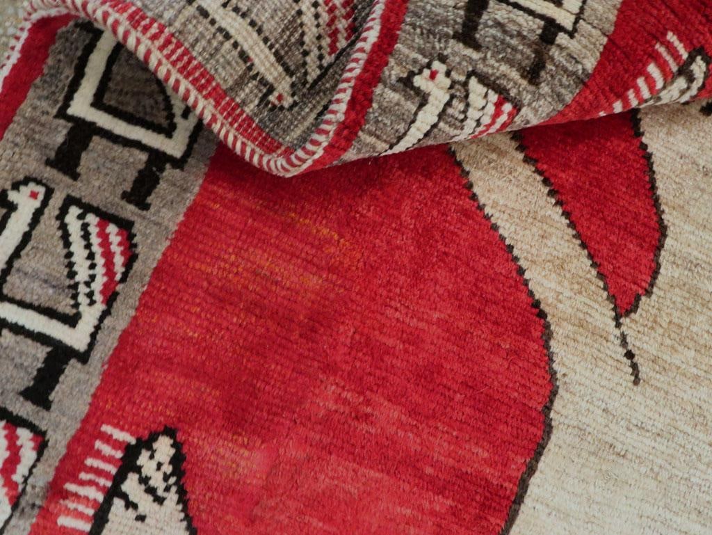 Tribal Mid-20th Century Handmade Persian Pictorial Gabbeh Accent Rug - 6